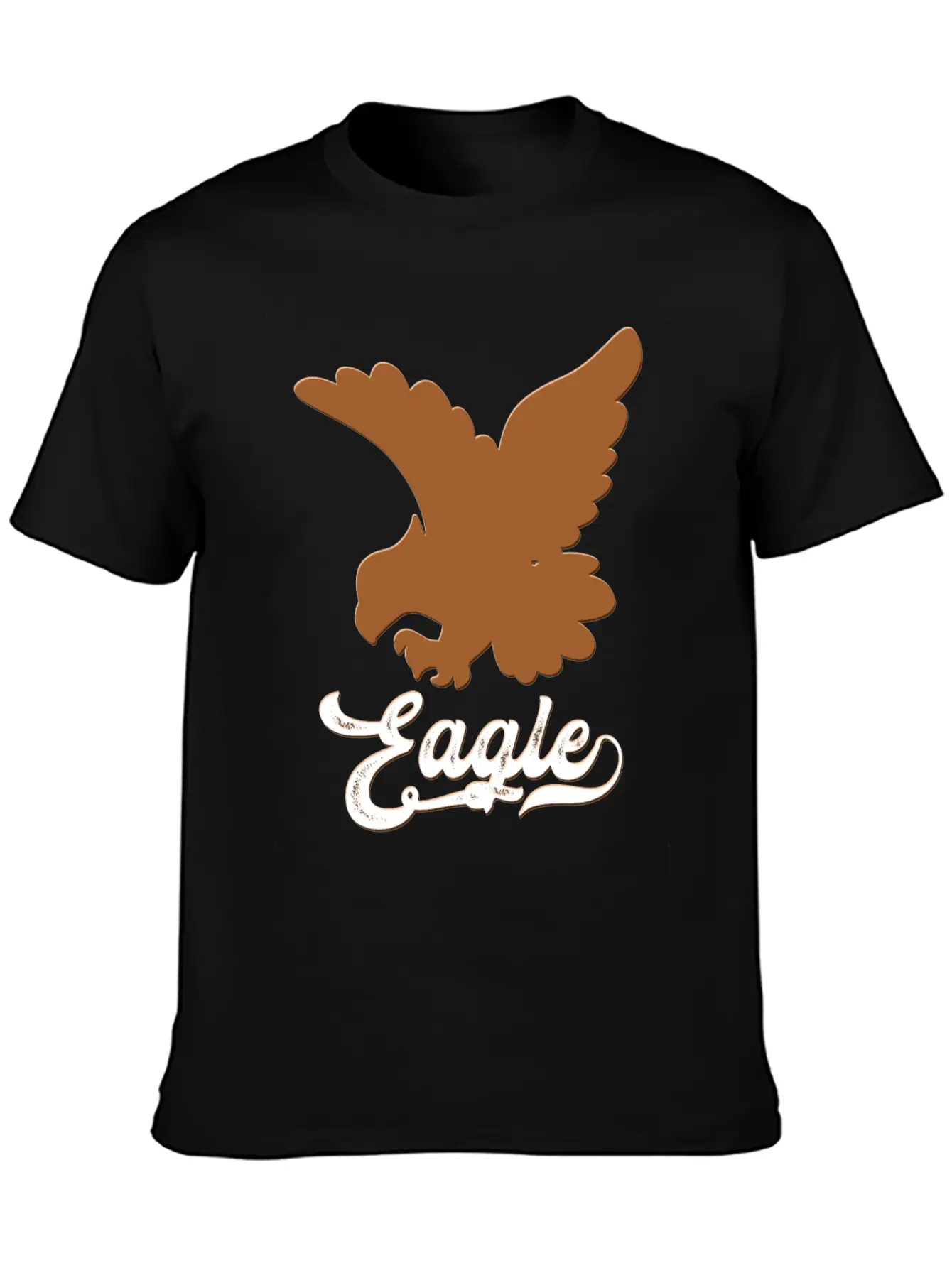 Eagle Text Unisex Short Sleeve Soft Cotton T-Shirt – Casual Everyday Wear