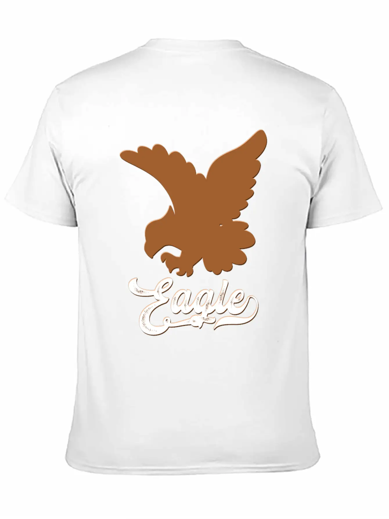 Eagle Text Unisex Short Sleeve Soft Cotton T-Shirt – Casual Everyday Wear