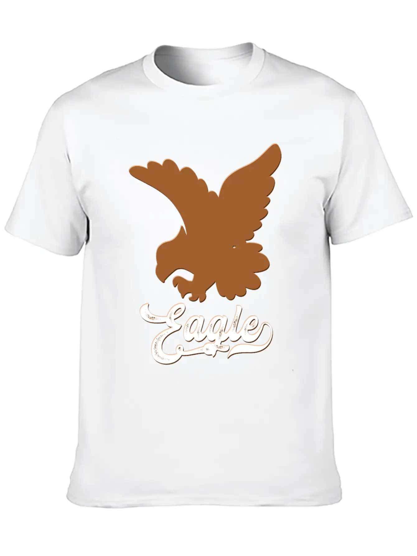 Eagle Text Unisex Short Sleeve Soft Cotton T-Shirt – Casual Everyday Wear