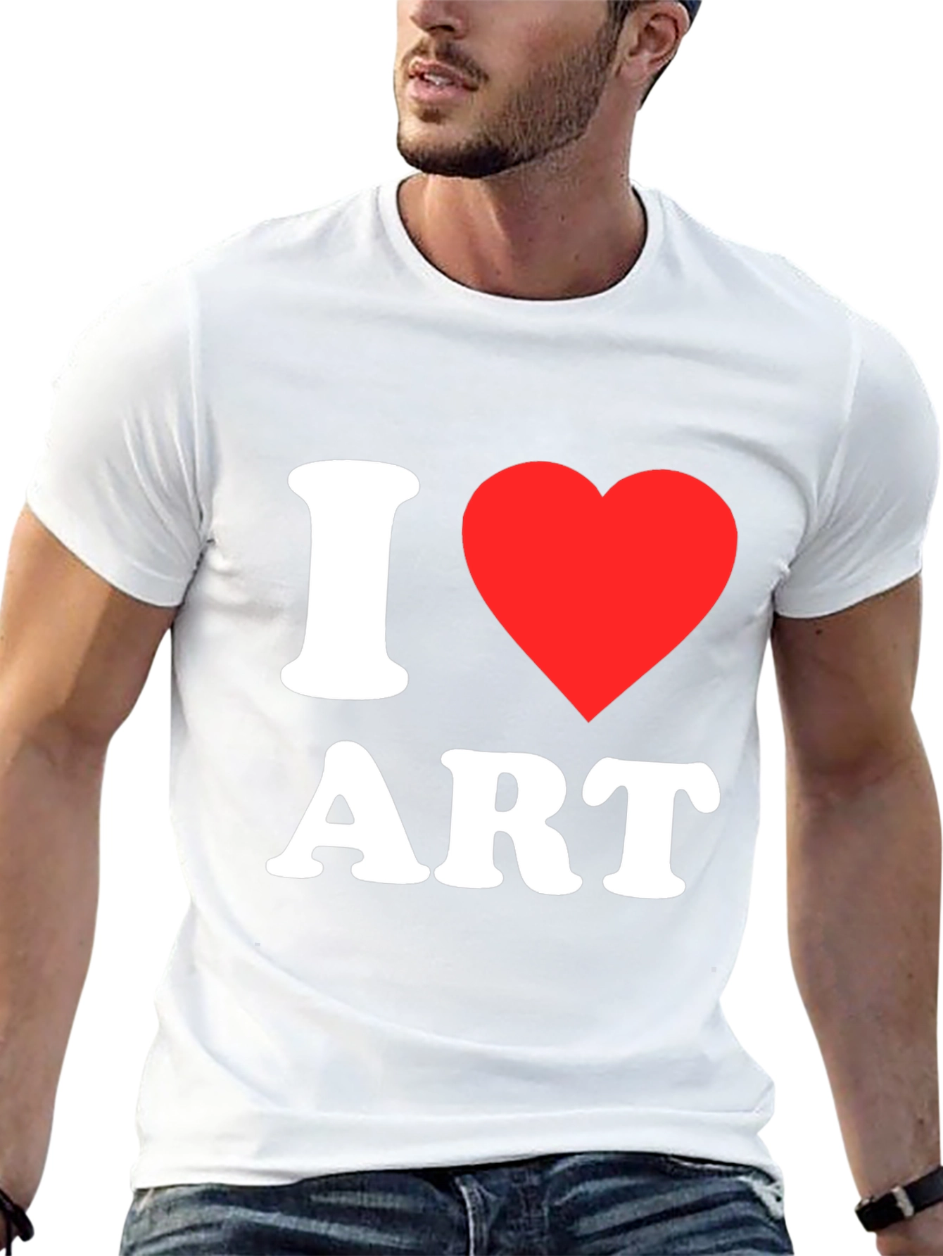 I Love Art T-Shirt - Black Cotton Tee