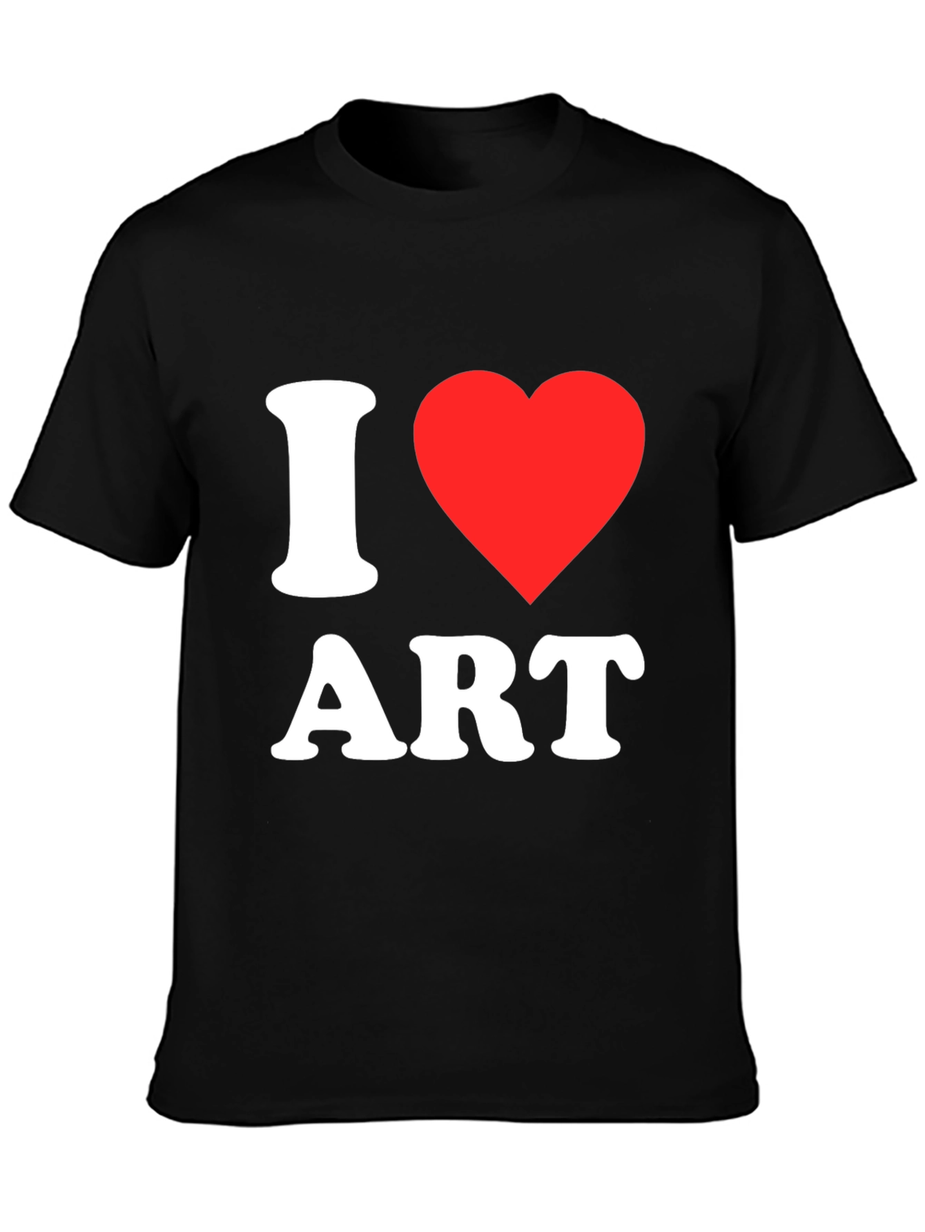 I Love Art T-Shirt - Black Cotton Tee