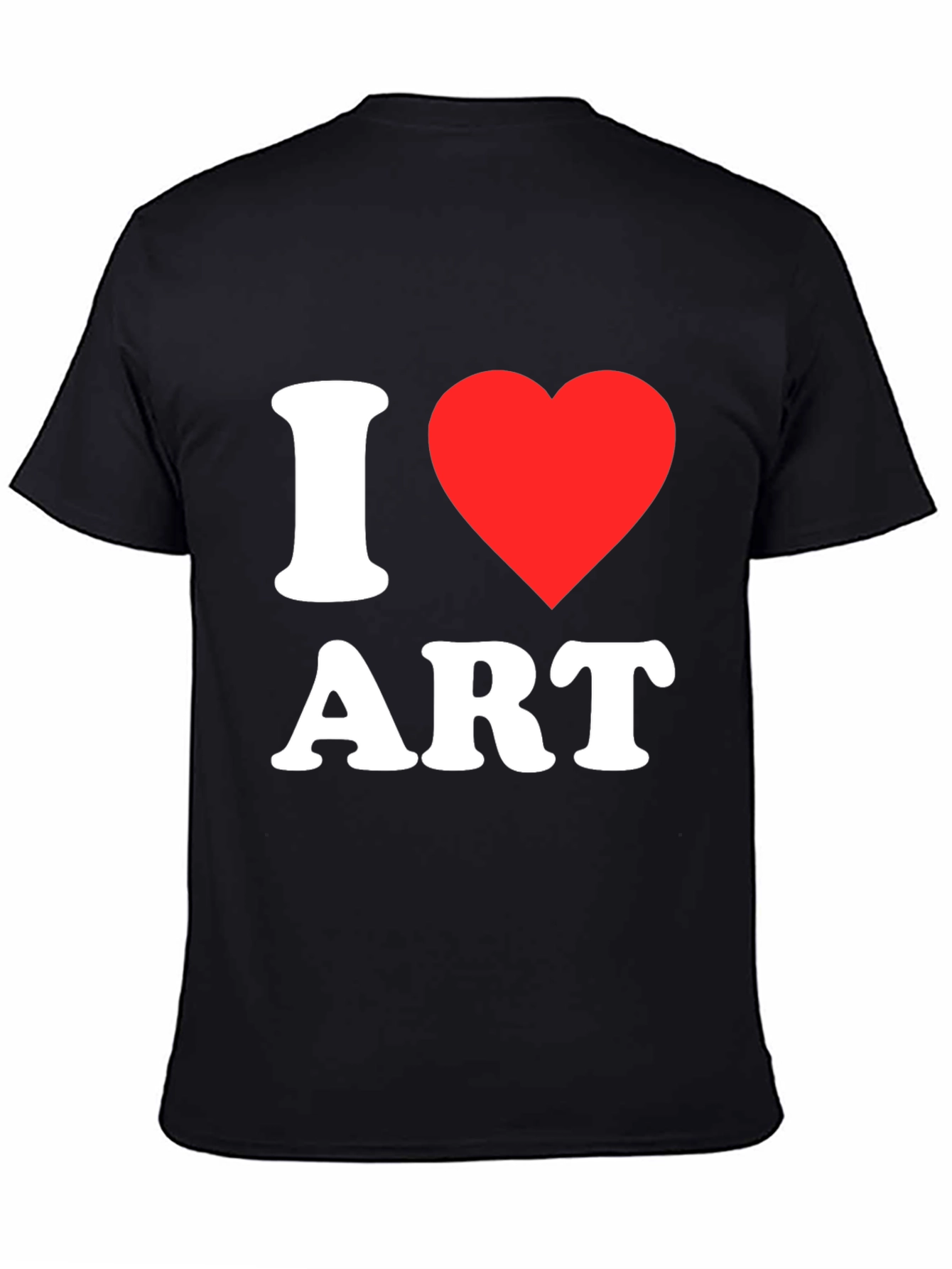 I Love Art T-Shirt - Black Cotton Tee