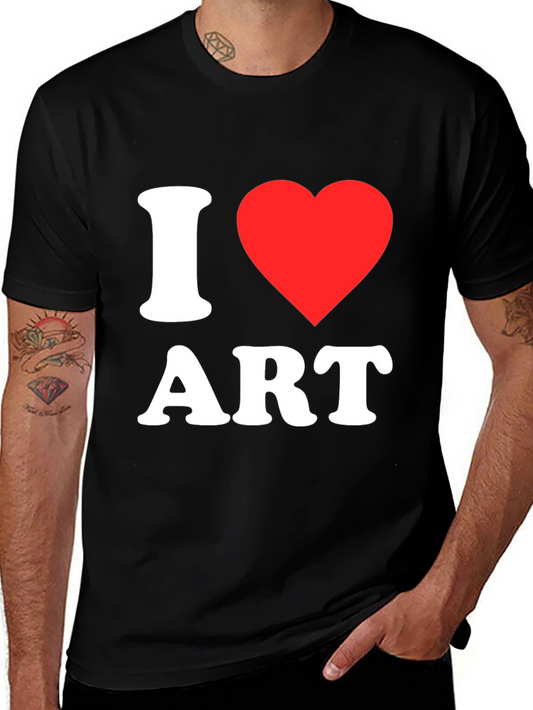 I Love Art T-Shirt - Black Cotton Tee