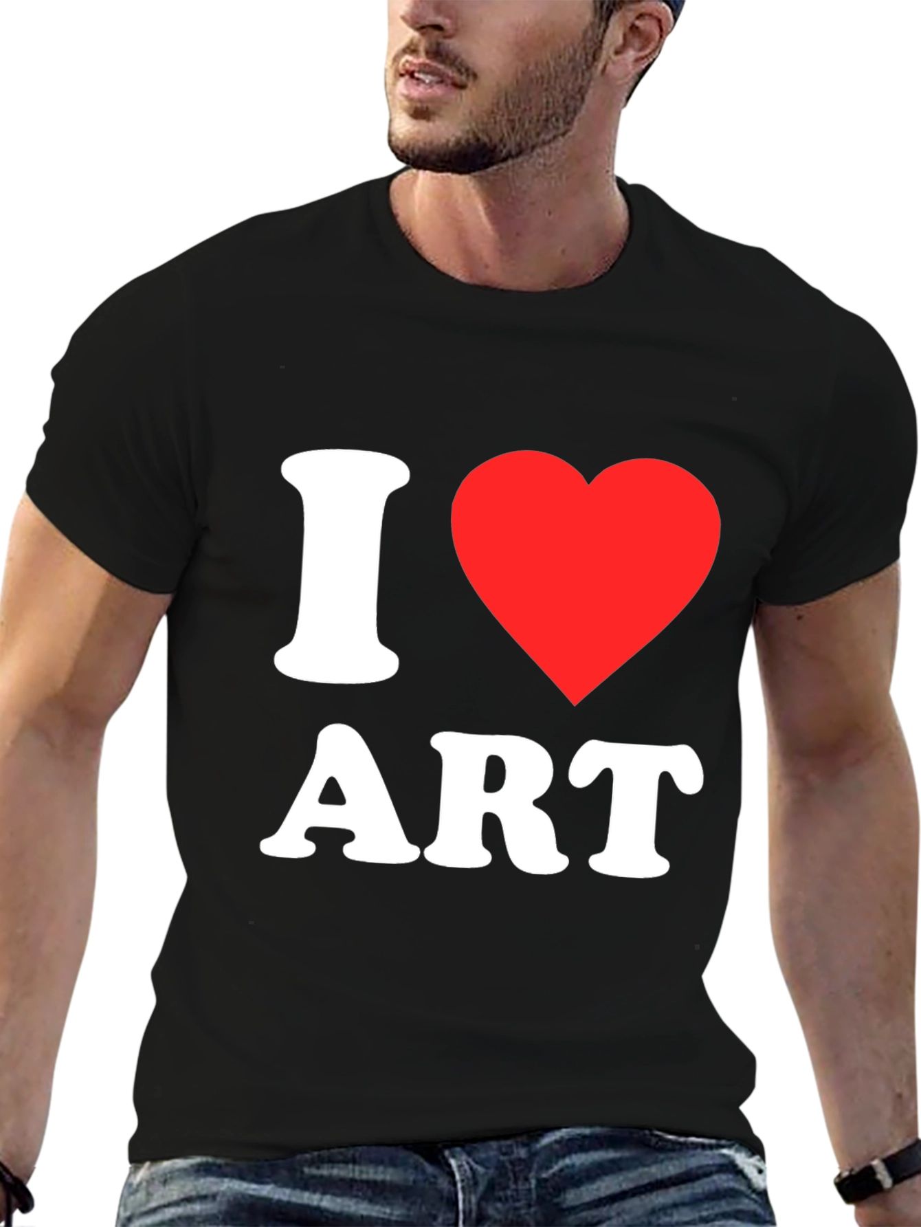 I Love Art T-Shirt - Black Cotton Tee