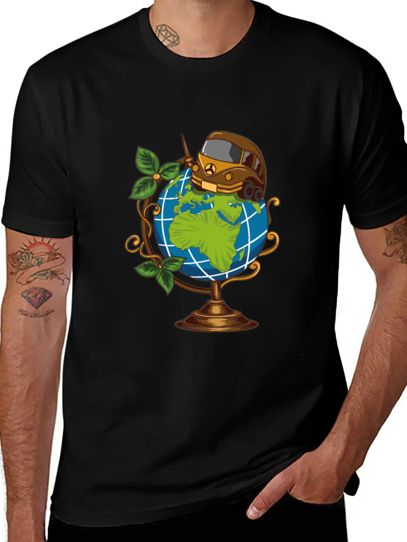 Earth Adventure Bus Stylish Everyday T-Shirt – Unisex Basic Cotton Tee