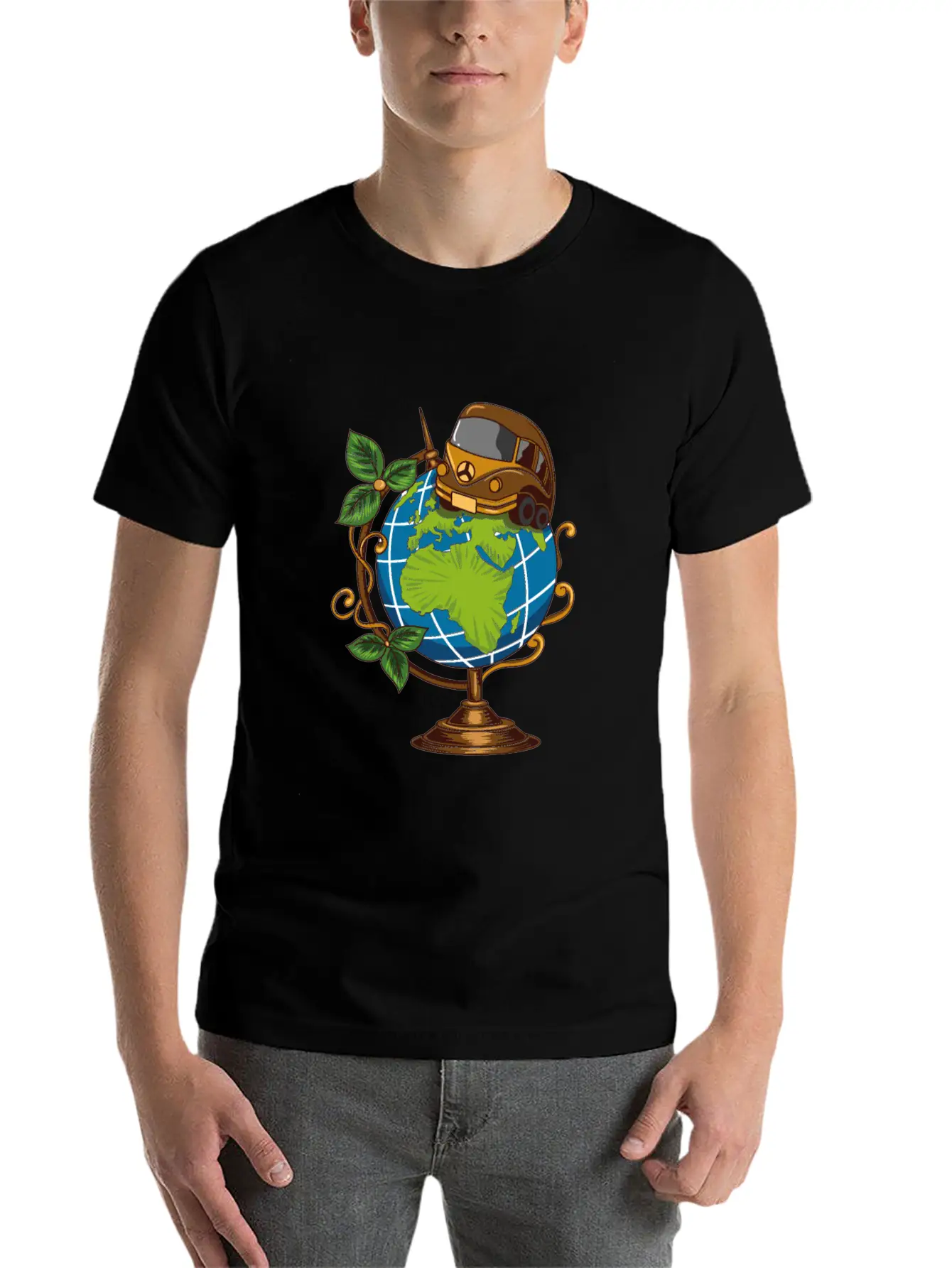 Earth Adventure Bus Stylish Everyday T-Shirt – Unisex Basic Cotton Tee