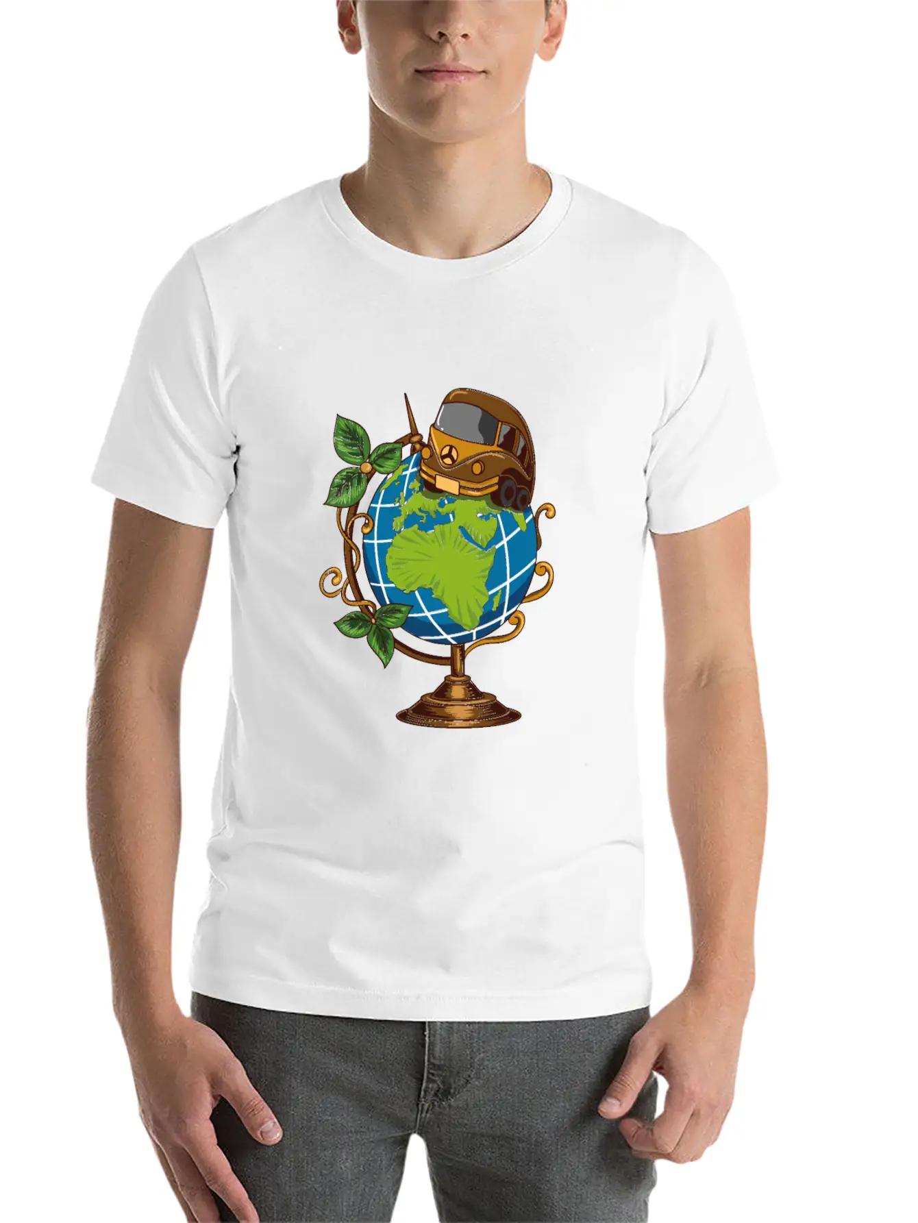 Earth Adventure Bus Stylish Everyday T-Shirt – Unisex Basic Cotton Tee