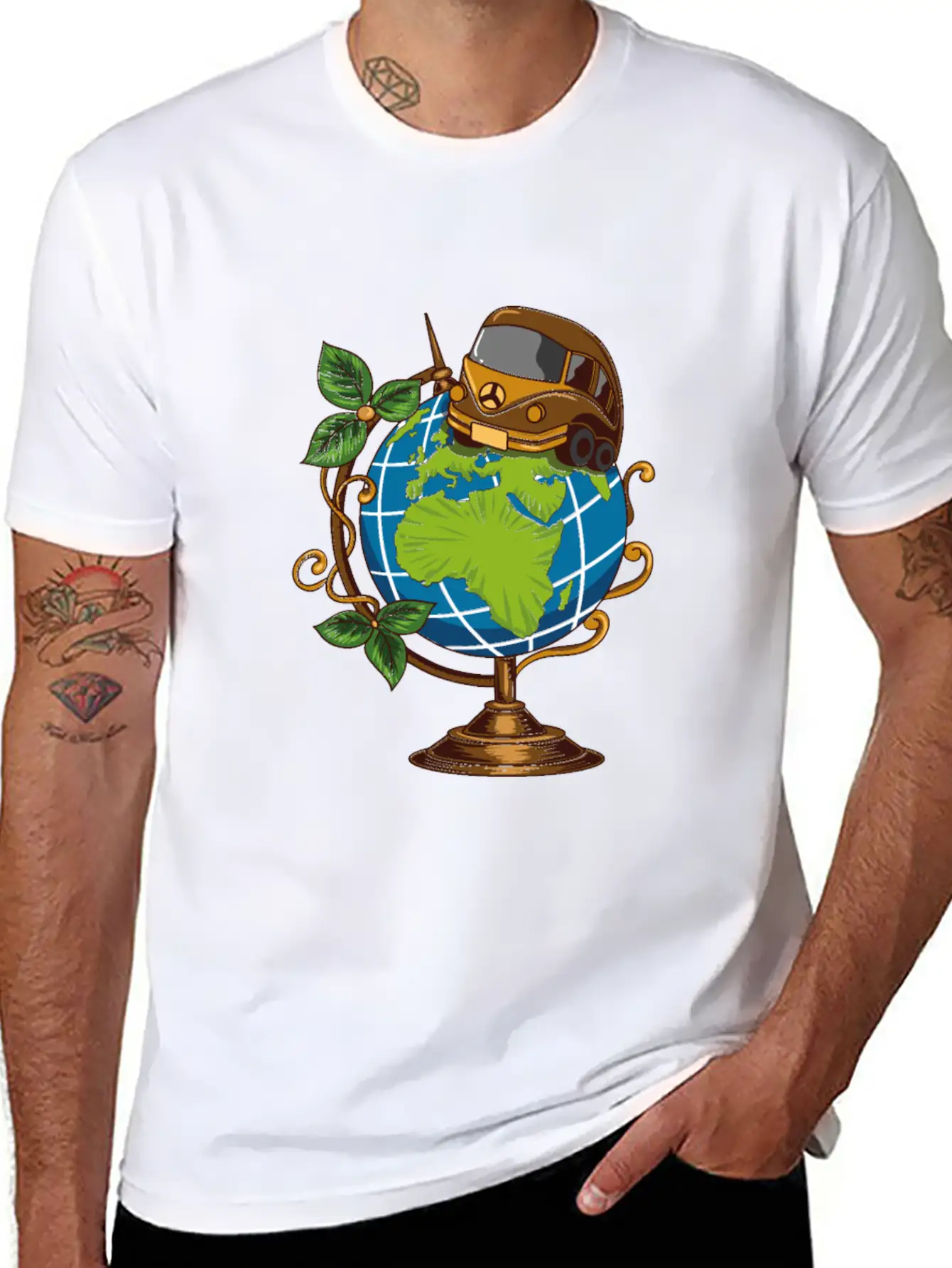 Earth Adventure Bus Stylish Everyday T-Shirt – Unisex Basic Cotton Tee
