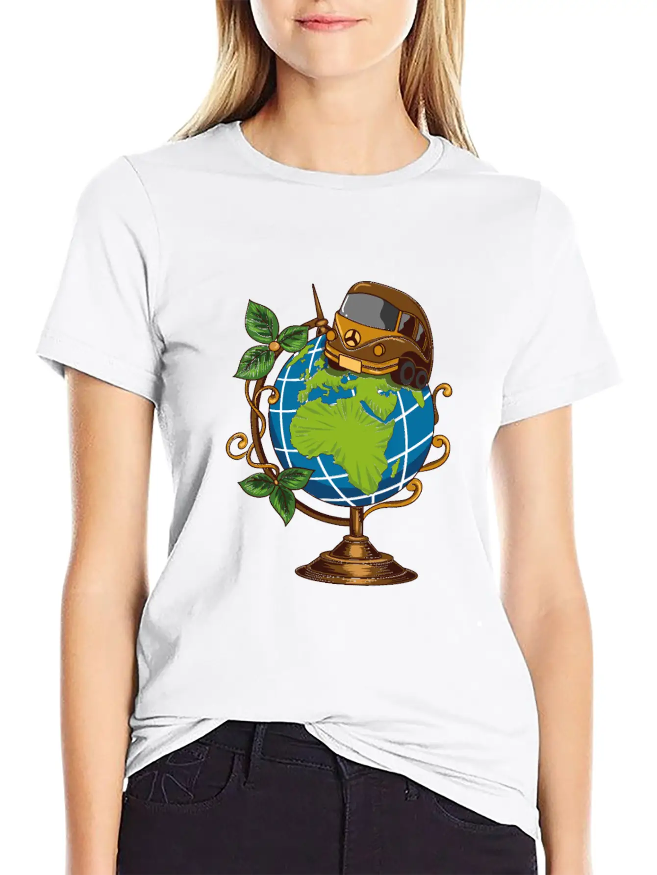 Earth Adventure Bus Stylish Everyday T-Shirt – Unisex Basic Cotton Tee