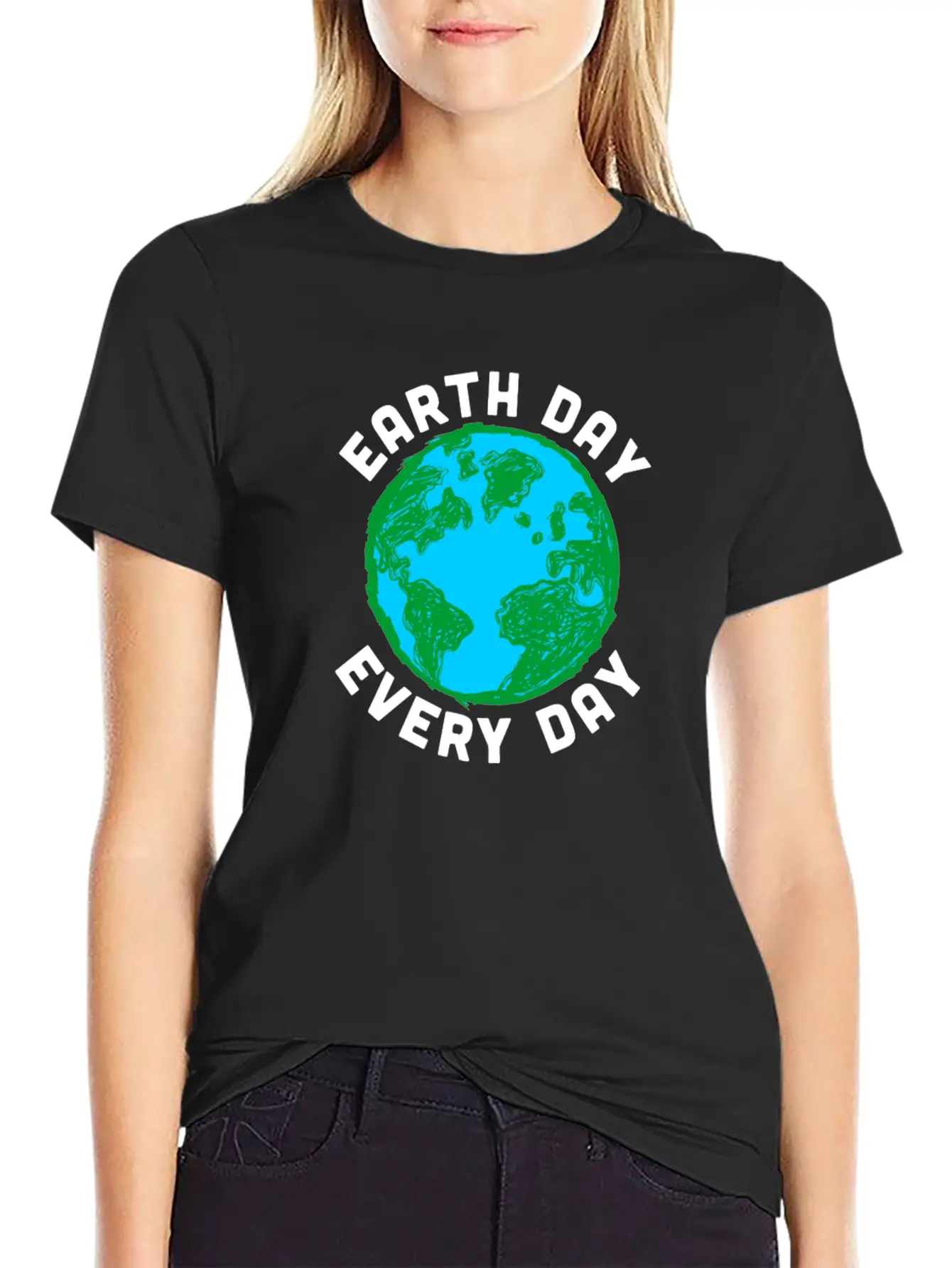 Earth Day Every Day Environment Sustainability Unisex Short Sleeve Soft Cotton T-Shirt – Casual Everyday Wear