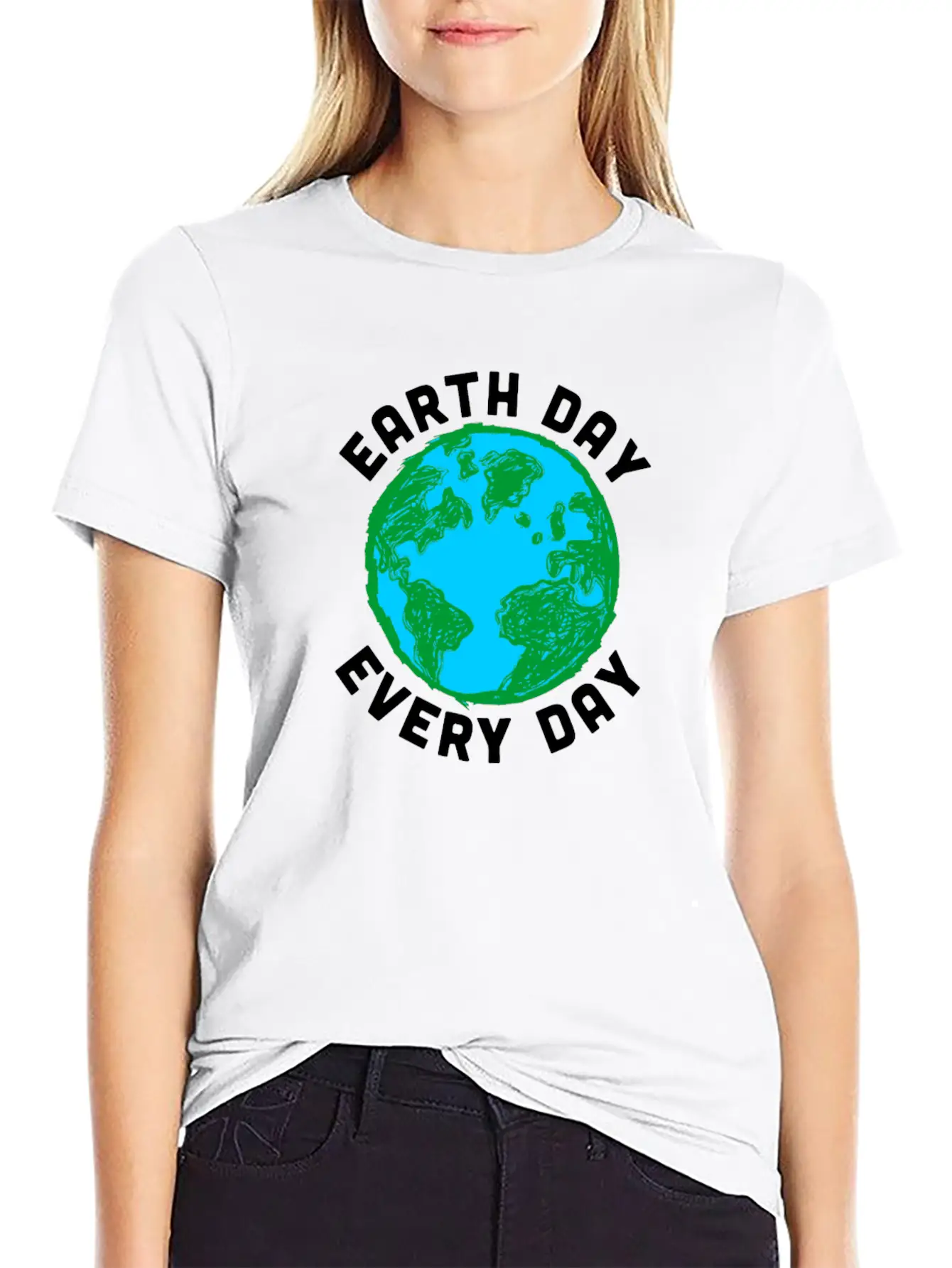 Earth Day Every Day Environment Sustainability Unisex Short Sleeve Soft Cotton T-Shirt – Casual Everyday Wear