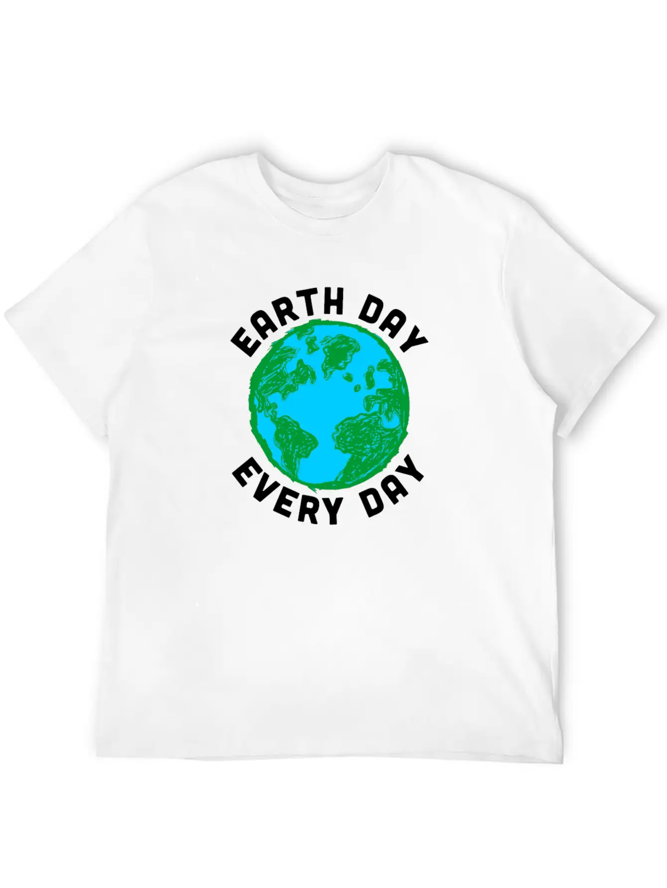 Earth Day Every Day Environment Sustainability Unisex Short Sleeve Soft Cotton T-Shirt – Casual Everyday Wear