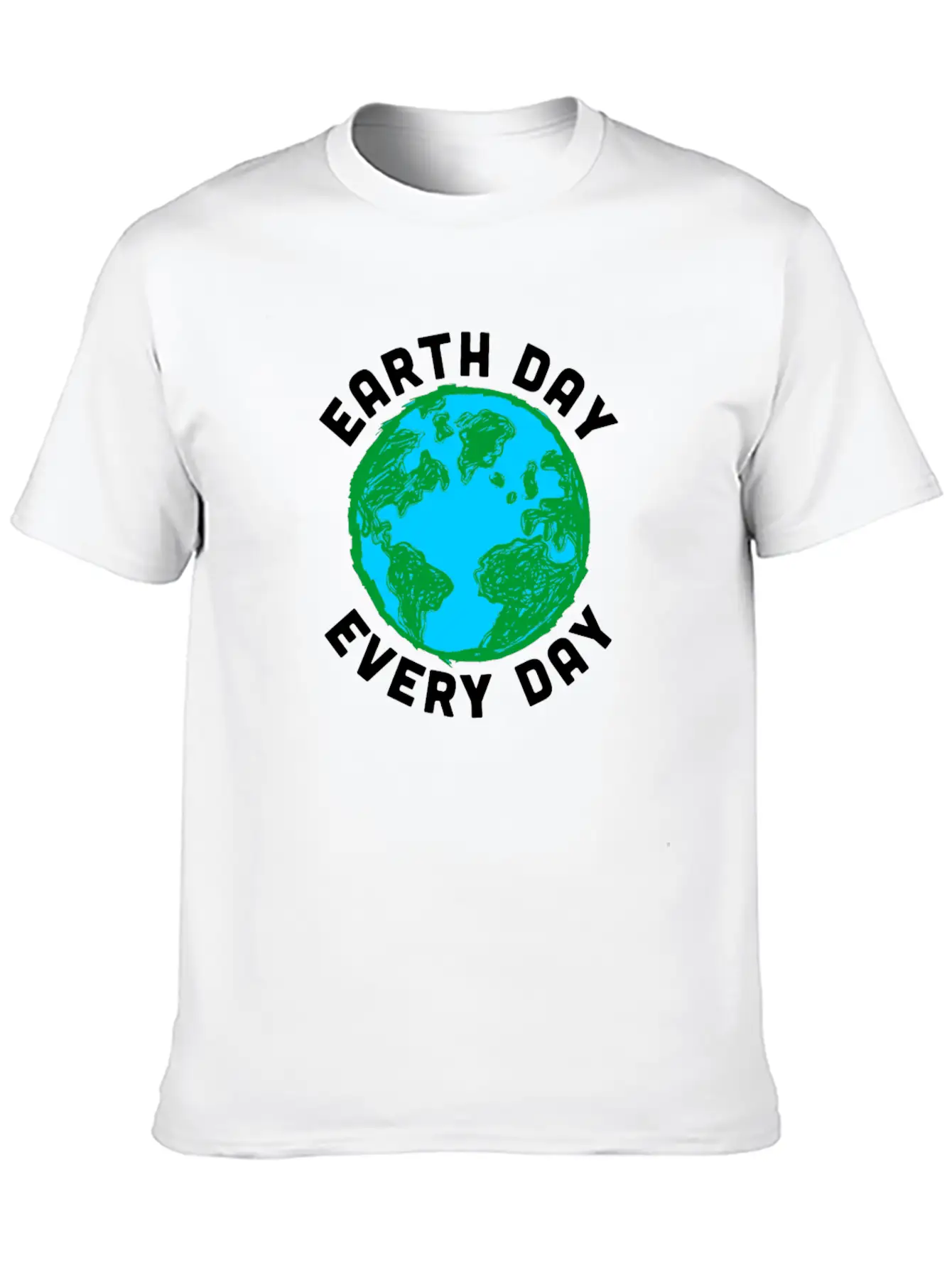 Earth Day Every Day Environment Sustainability Unisex Short Sleeve Soft Cotton T-Shirt – Casual Everyday Wear