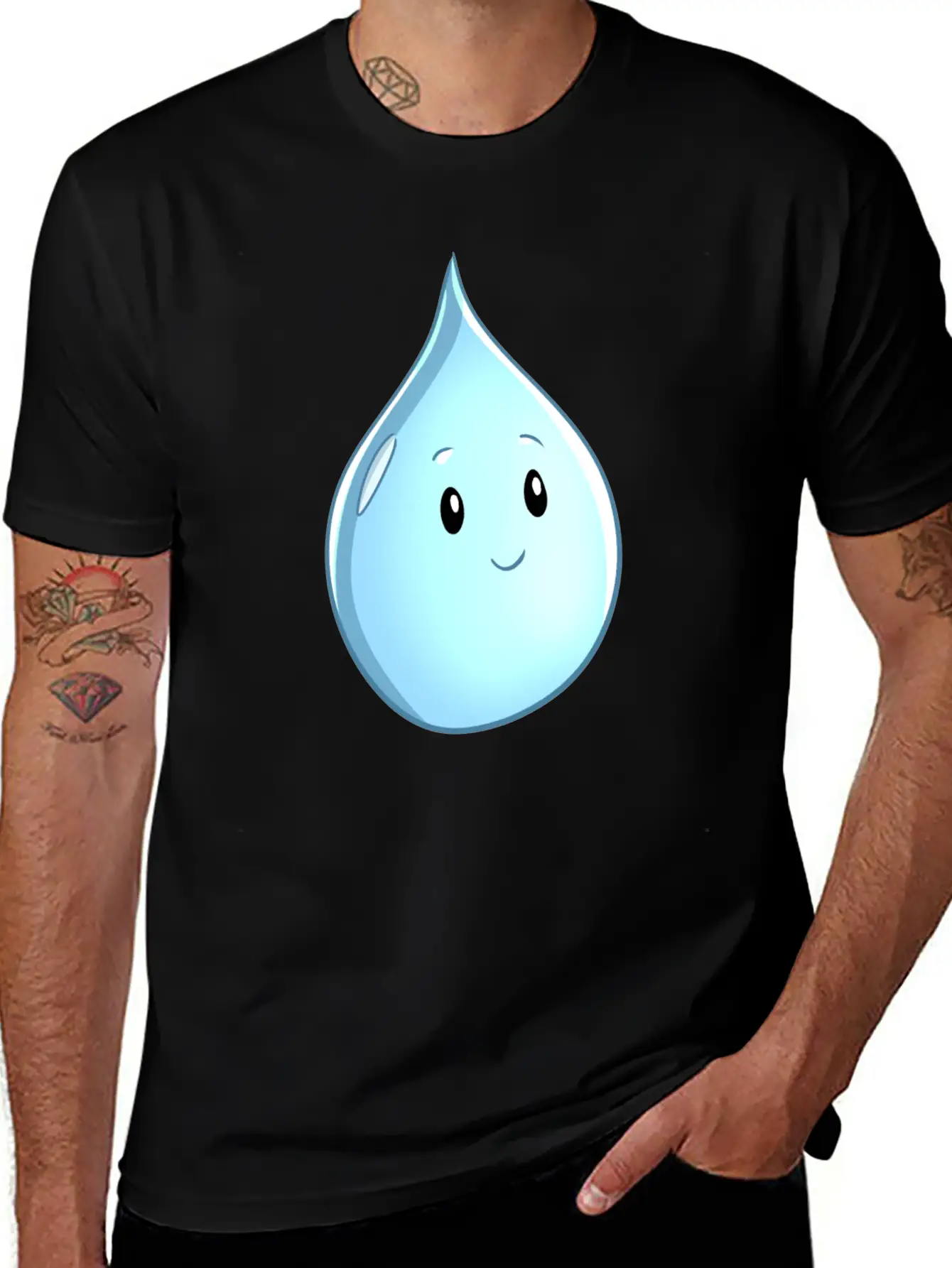 Earth Day Rain Drop Comfortable Minimalist Graphic Tee – Summer Style Essential