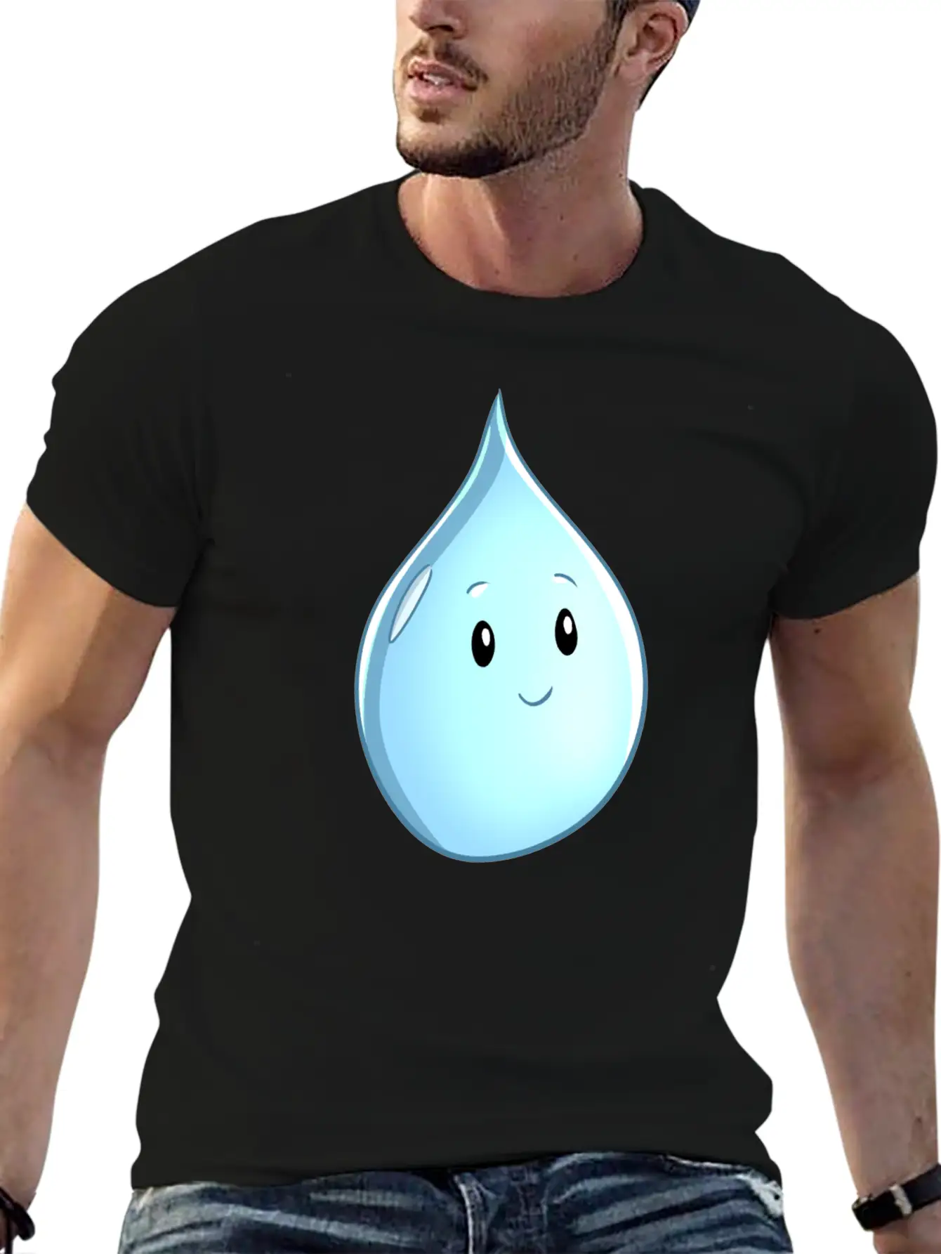 Earth Day Rain Drop Comfortable Minimalist Graphic Tee – Summer Style Essential