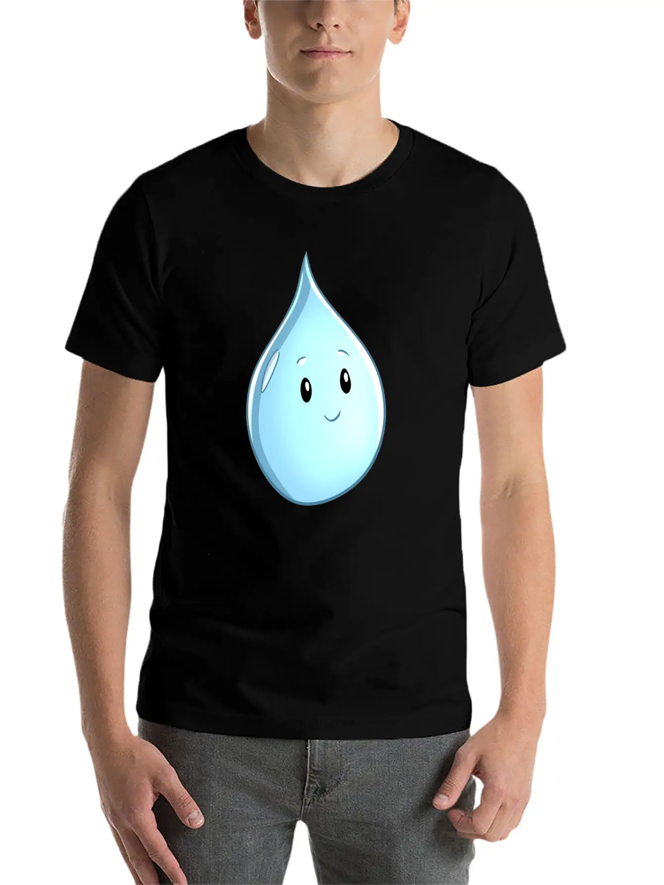 Earth Day Rain Drop Comfortable Minimalist Graphic Tee – Summer Style Essential