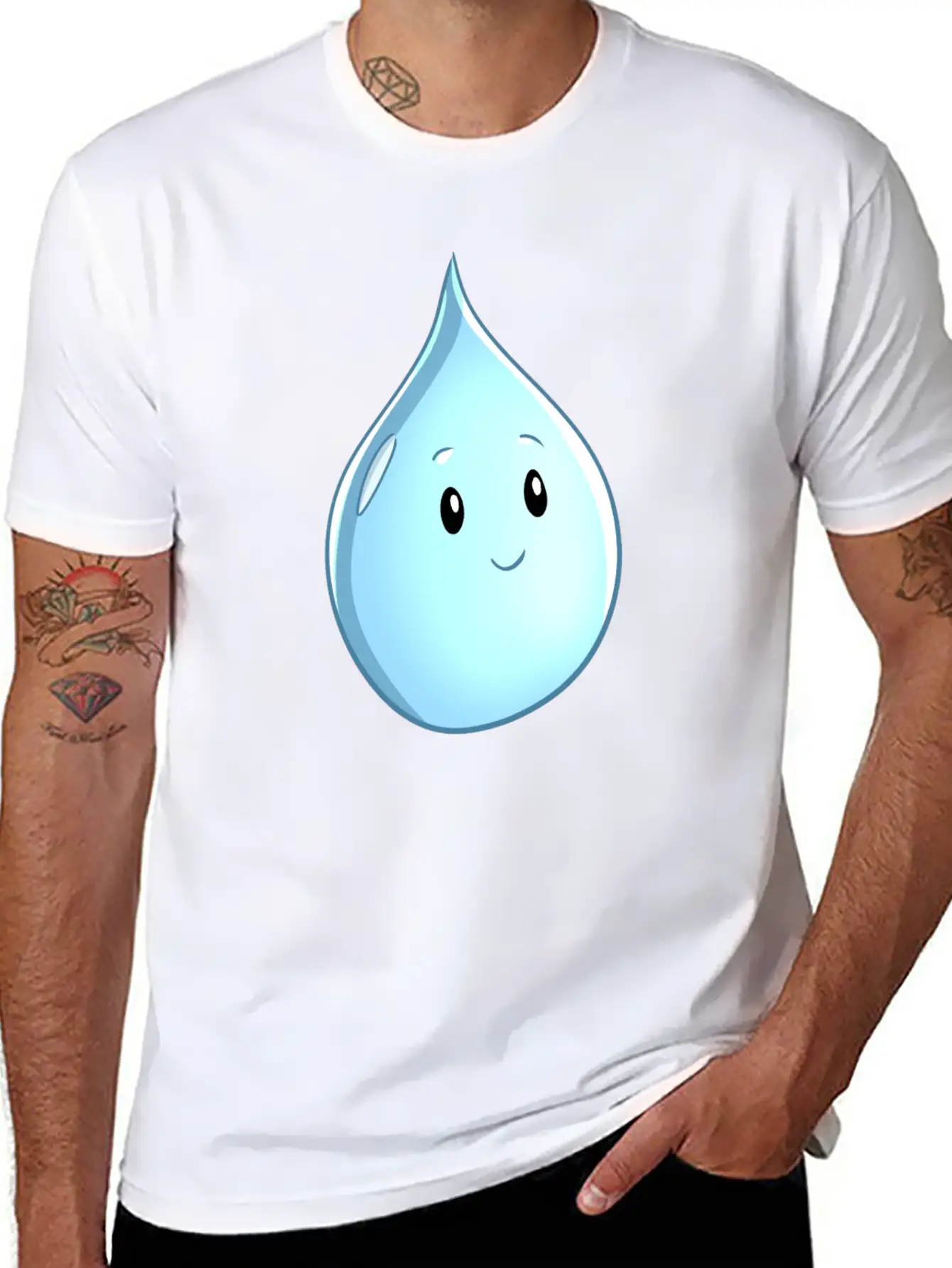 Earth Day Rain Drop Comfortable Minimalist Graphic Tee – Summer Style Essential