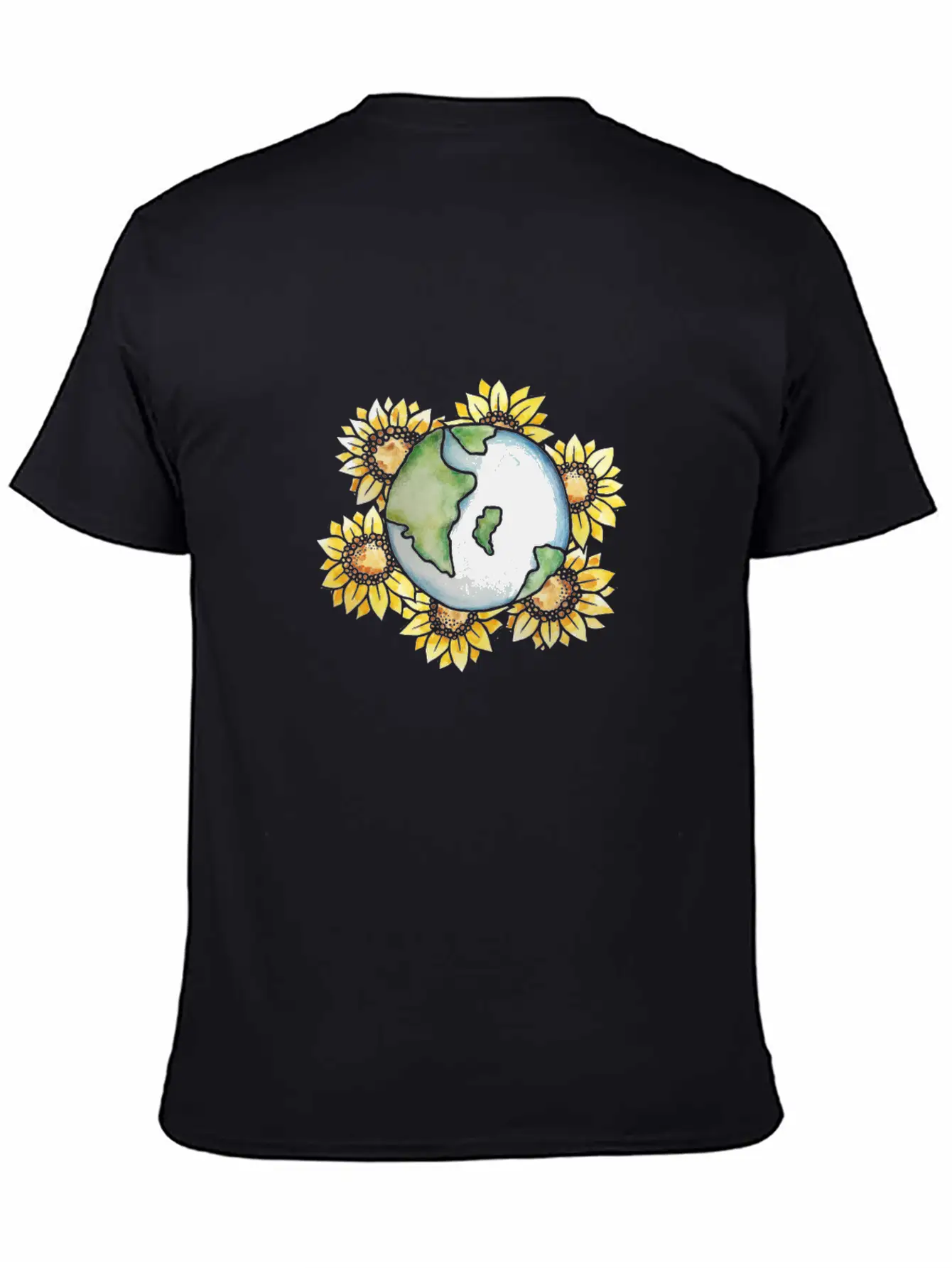 Earth Day Sunflower Earth Stylish Everyday T-Shirt – Unisex Basic Cotton Tee