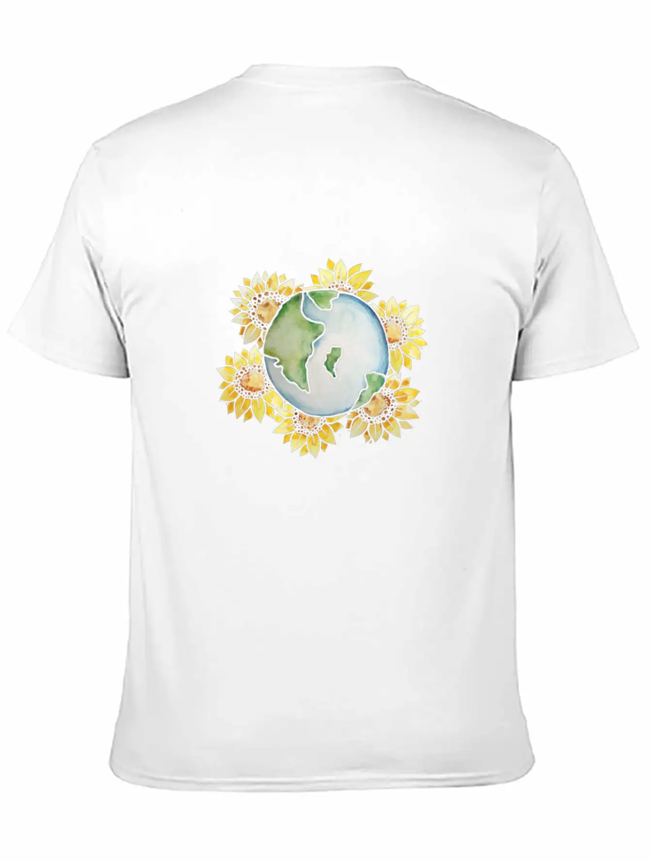 Earth Day Sunflower Earth Stylish Everyday T-Shirt – Unisex Basic Cotton Tee