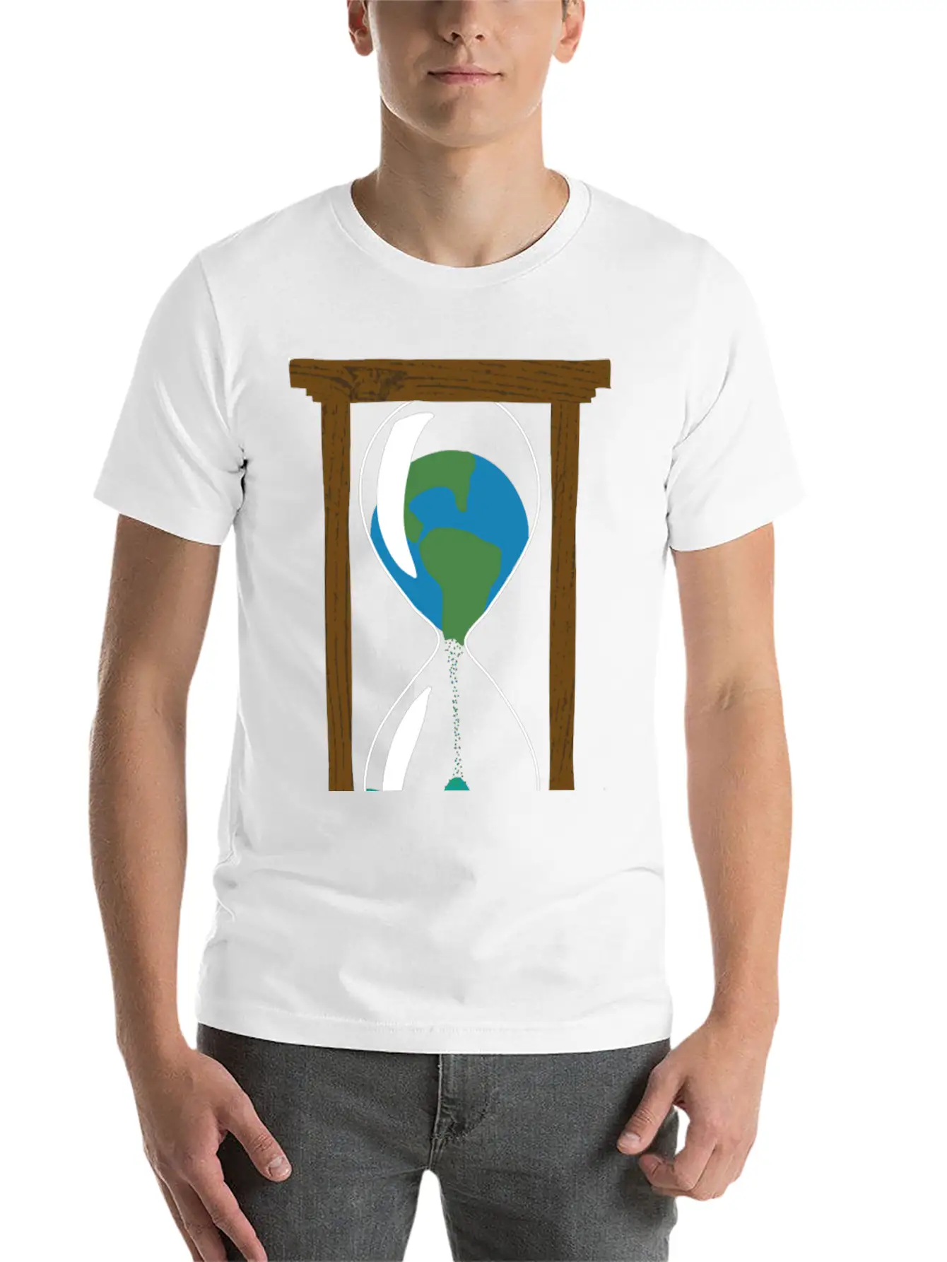 Earth In An Hourglass Timeless Short Sleeve Tee – Comfy And Minimalist Design