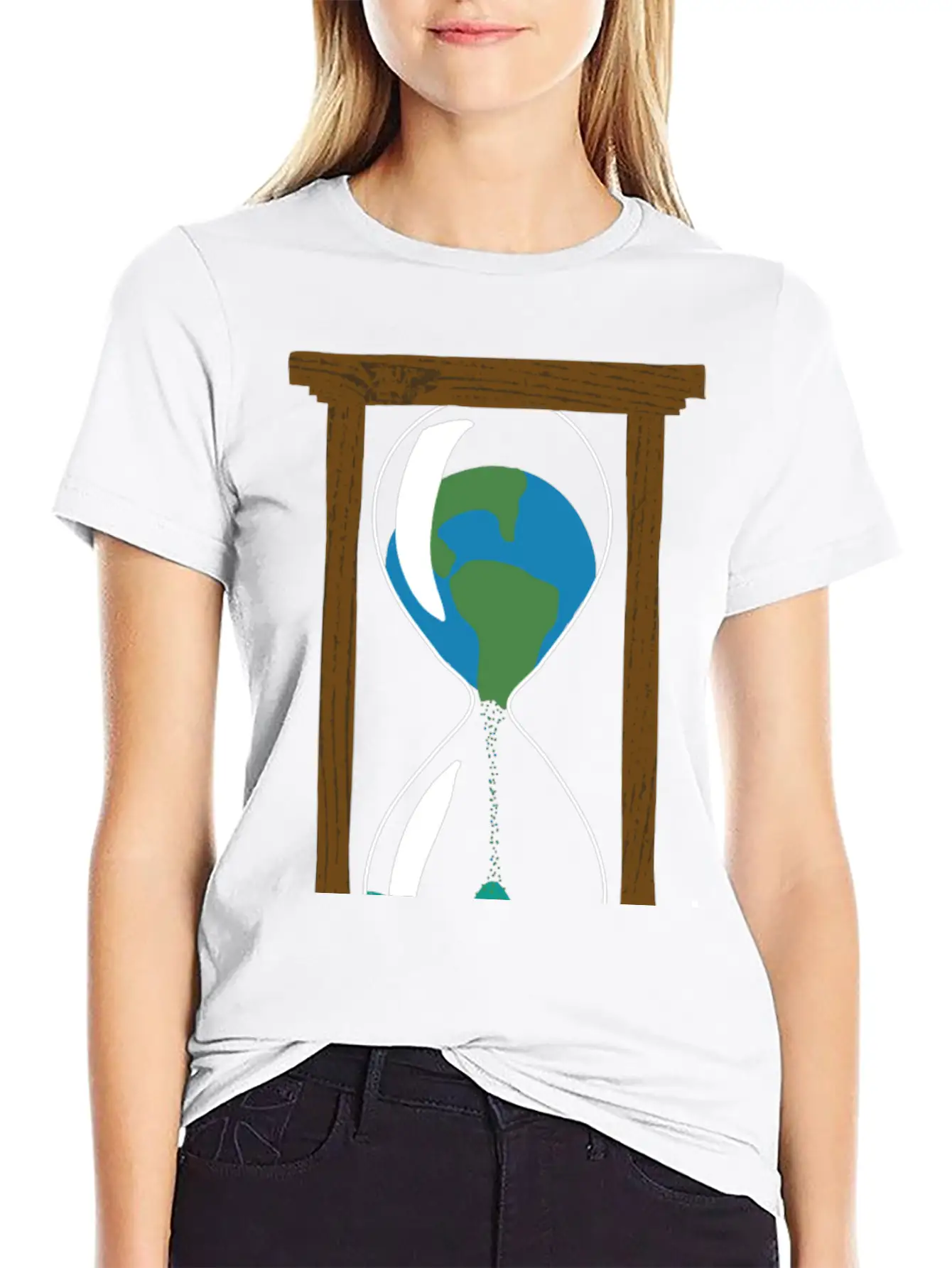 Earth In An Hourglass Timeless Short Sleeve Tee – Comfy And Minimalist Design