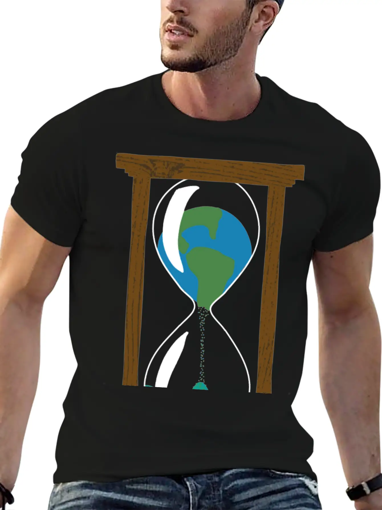Earth In An Hourglass Timeless Short Sleeve Tee – Comfy And Minimalist Design