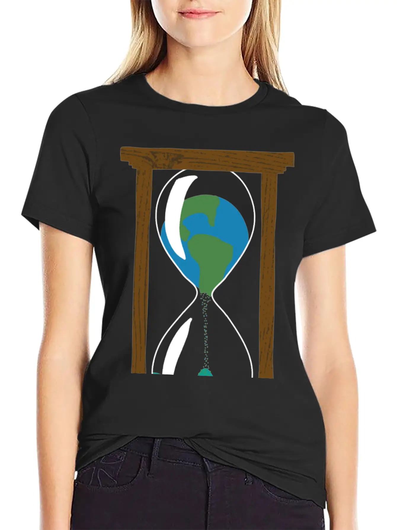 Earth In An Hourglass Timeless Short Sleeve Tee – Comfy And Minimalist Design