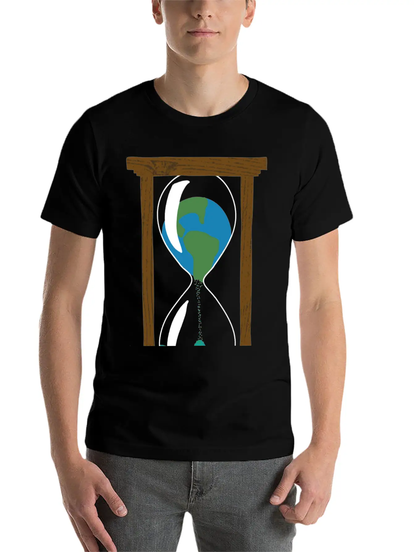 Earth In An Hourglass Timeless Short Sleeve Tee – Comfy And Minimalist Design