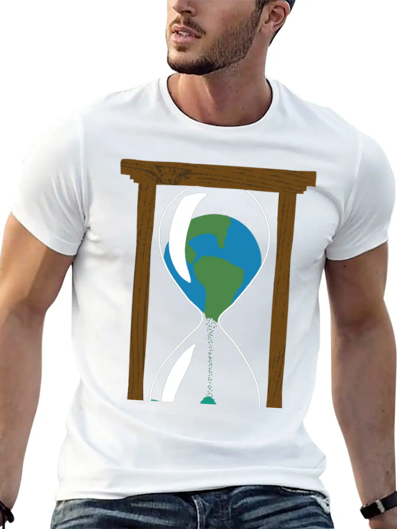 Earth In An Hourglass Timeless Short Sleeve Tee – Comfy And Minimalist Design