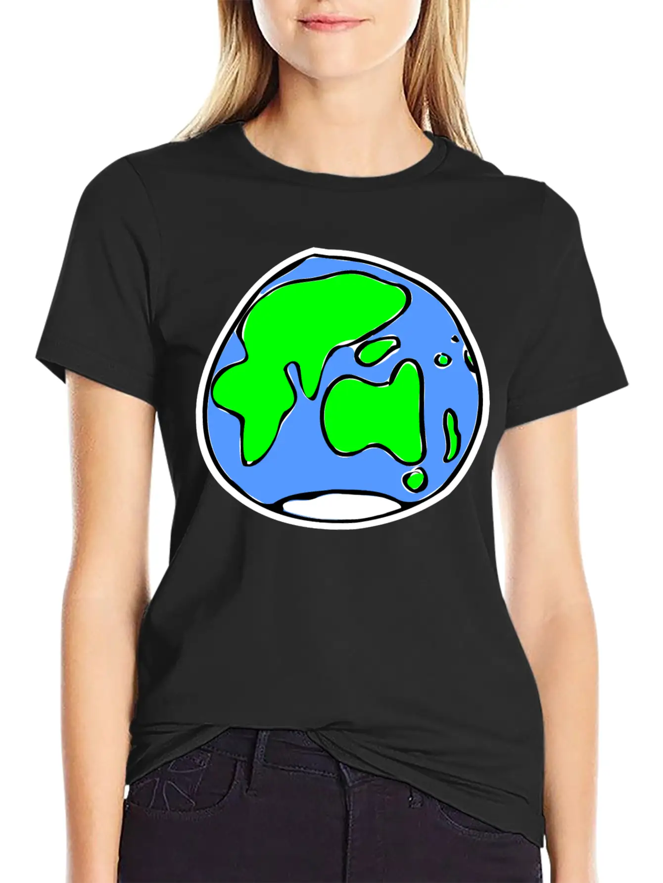 Earth Quick Sketch Timeless Short Sleeve Tee – Comfy And Minimalist Design
