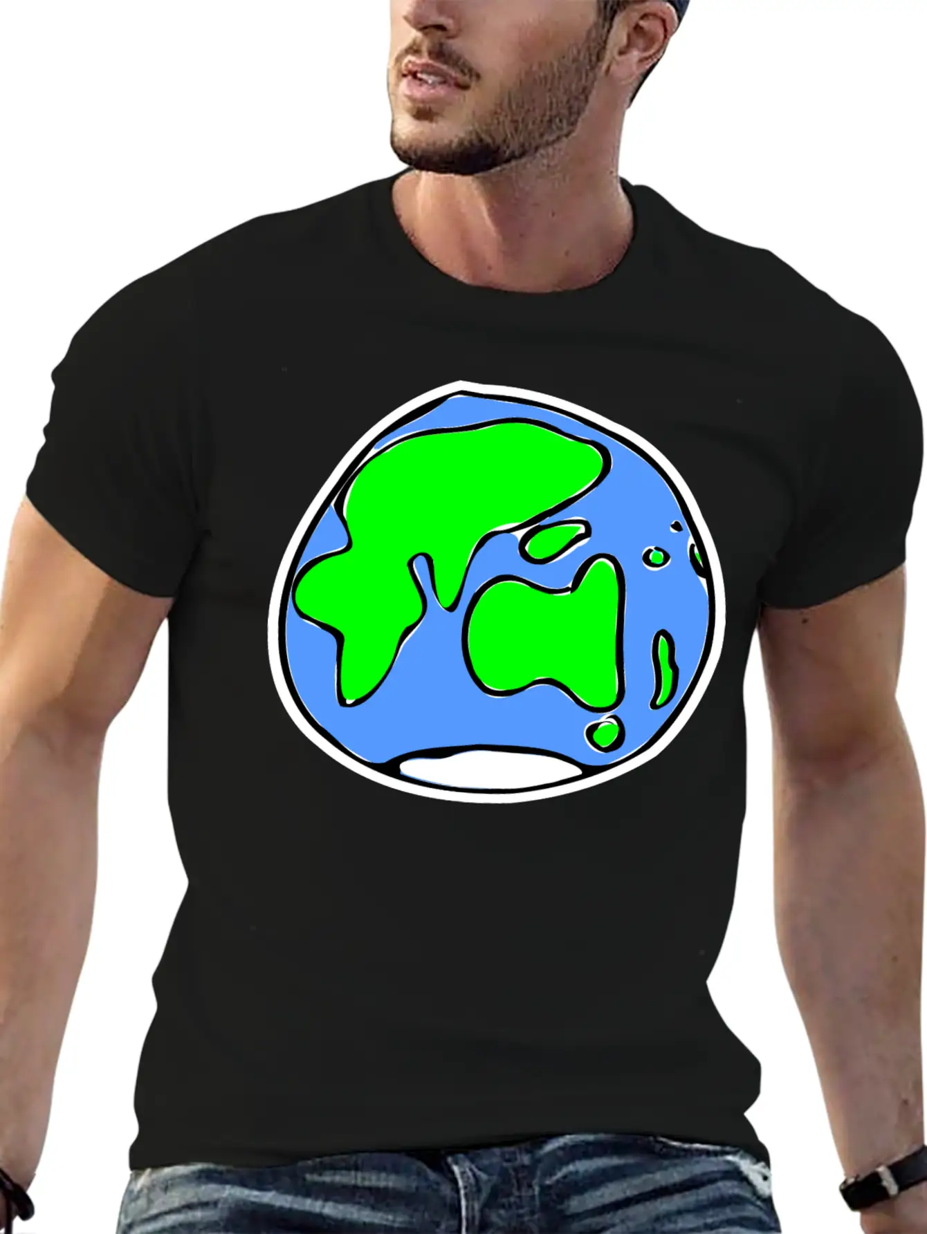 Earth Quick Sketch Timeless Short Sleeve Tee – Comfy And Minimalist Design