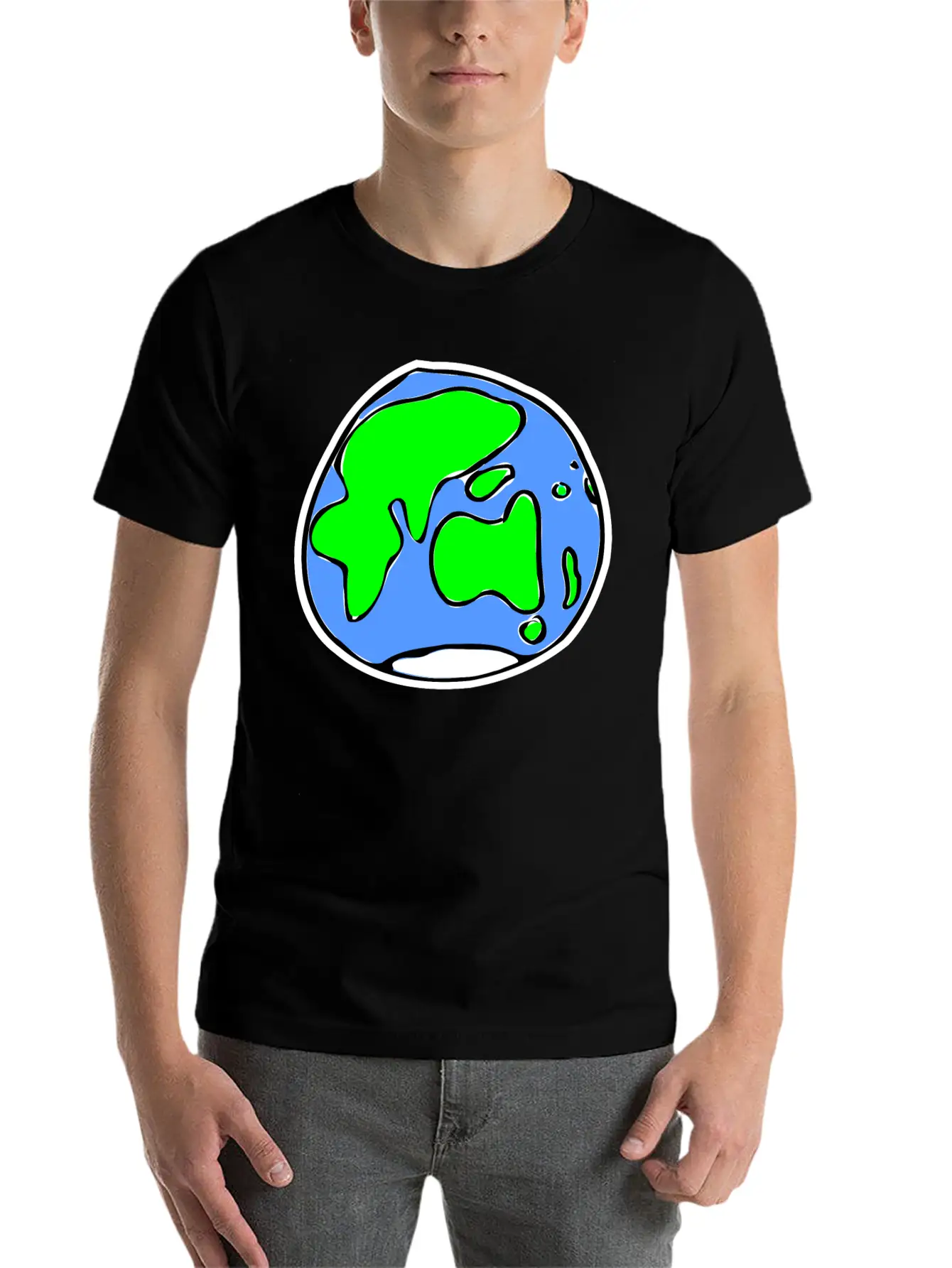Earth Quick Sketch Timeless Short Sleeve Tee – Comfy And Minimalist Design