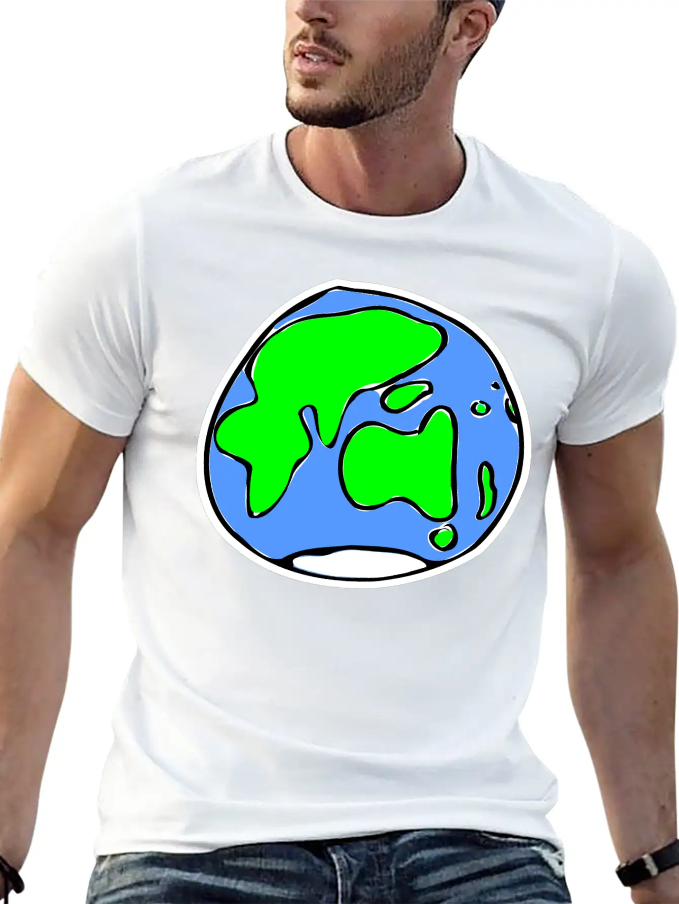 Earth Quick Sketch Timeless Short Sleeve Tee – Comfy And Minimalist Design