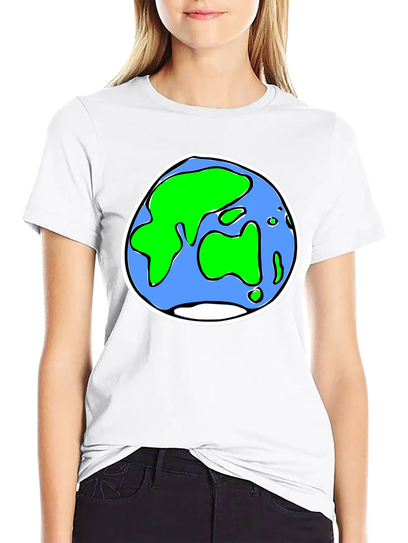 Earth Quick Sketch Timeless Short Sleeve Tee – Comfy And Minimalist Design