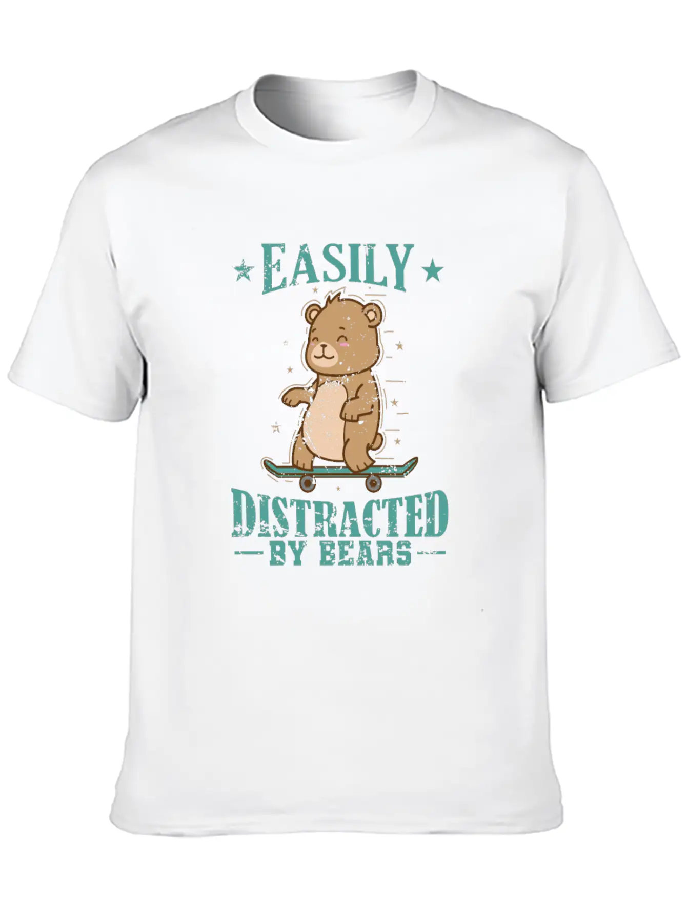 Easily Distracted By Bears Animal Forest Timeless Short Sleeve Tee – Comfy And Minimalist Design