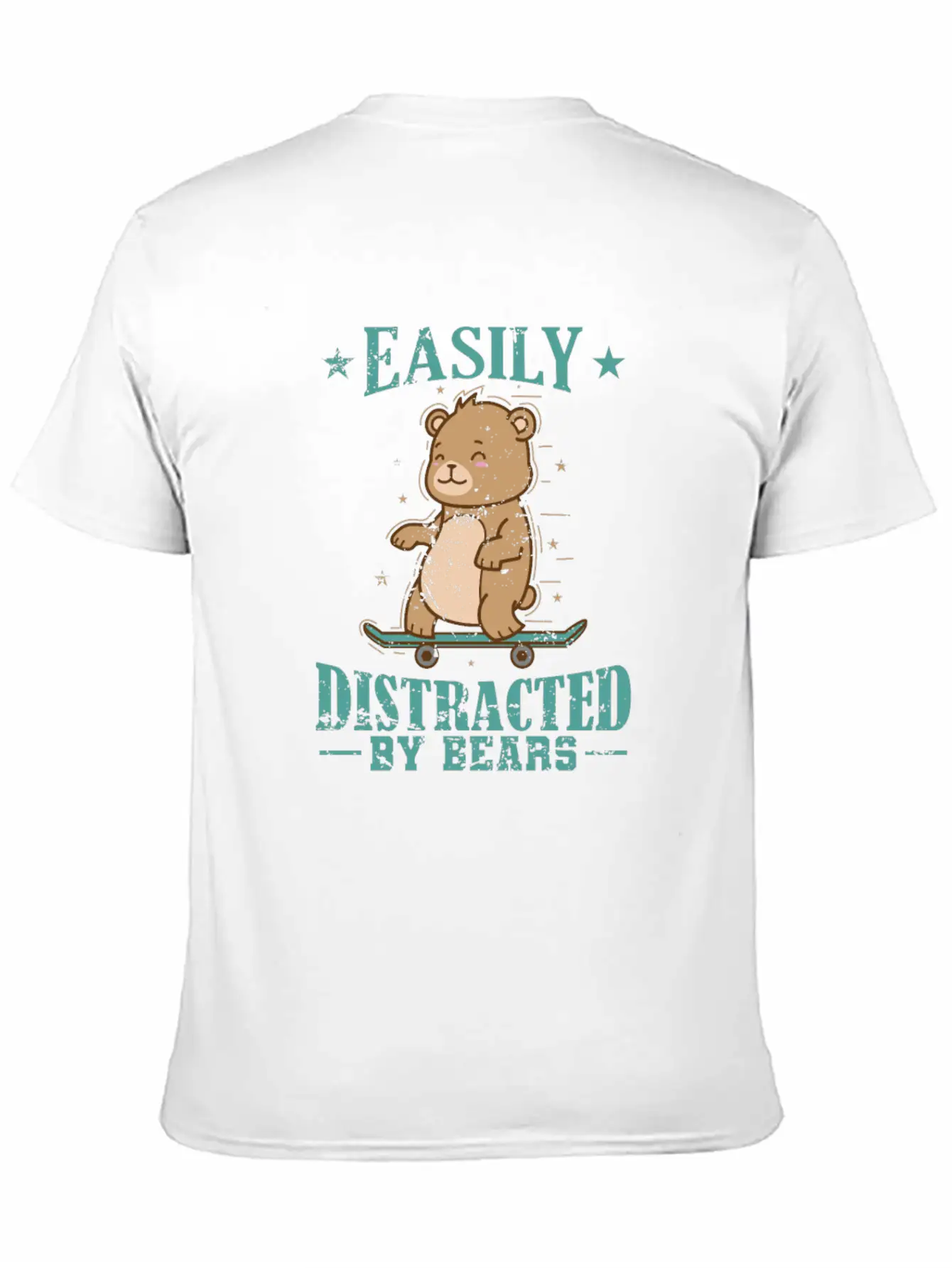 Easily Distracted By Bears Animal Forest Timeless Short Sleeve Tee – Comfy And Minimalist Design