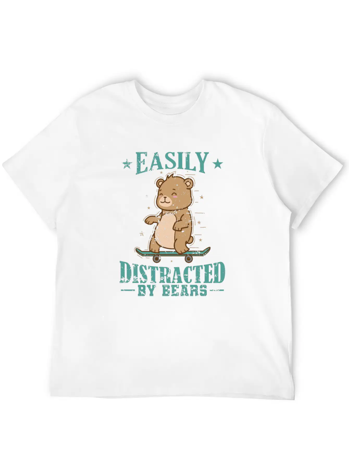 Easily Distracted By Bears Animal Forest Timeless Short Sleeve Tee – Comfy And Minimalist Design