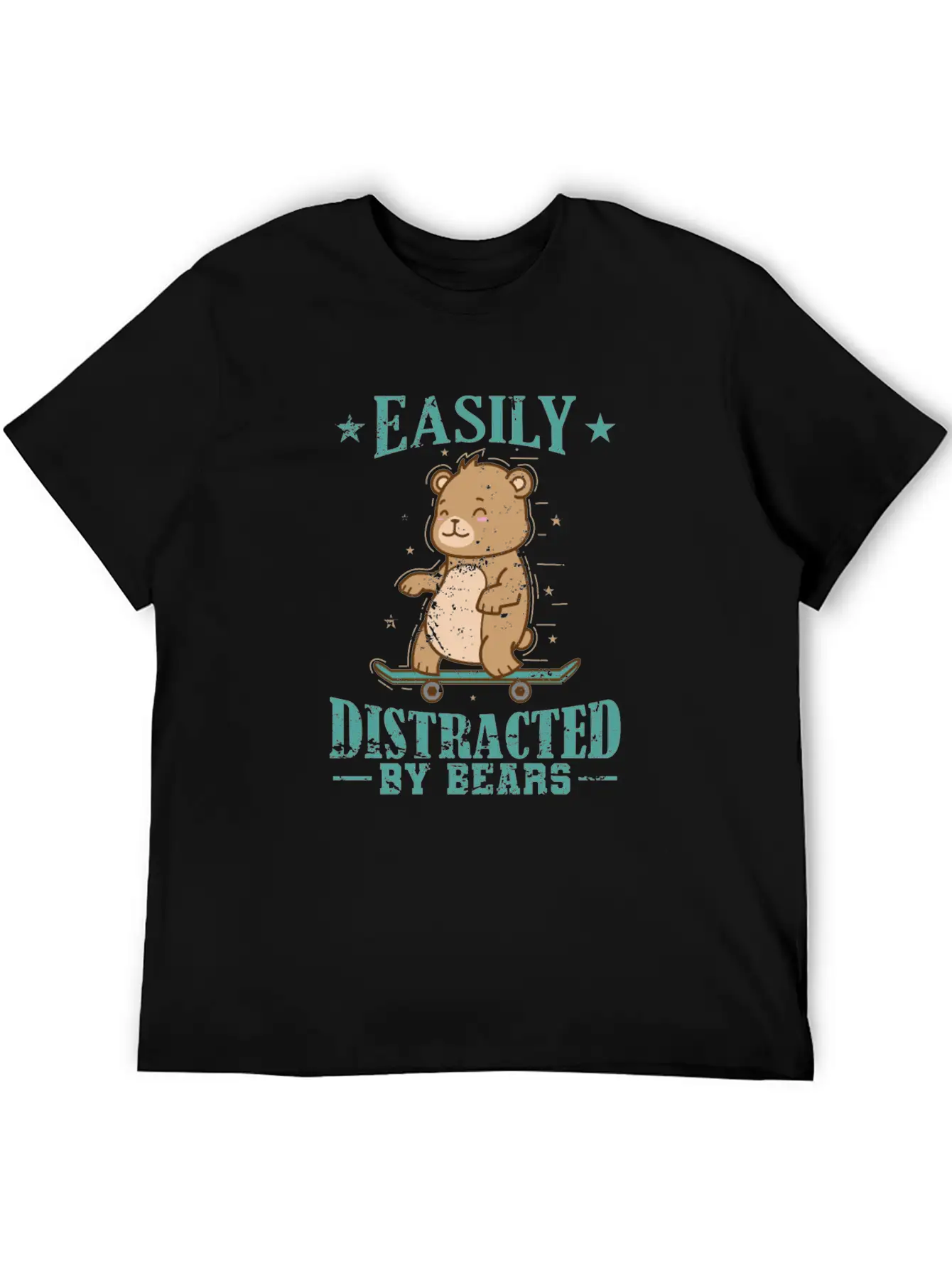 Easily Distracted By Bears Animal Forest Timeless Short Sleeve Tee – Comfy And Minimalist Design