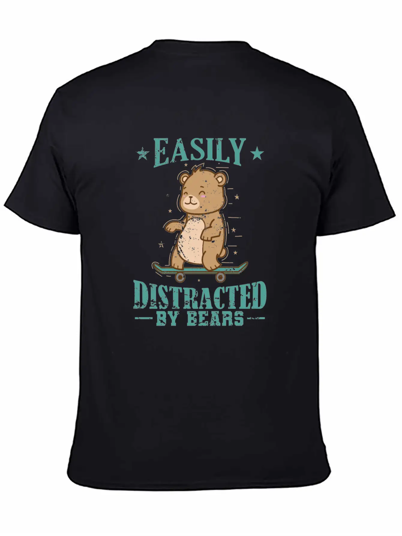 Easily Distracted By Bears Animal Forest Timeless Short Sleeve Tee – Comfy And Minimalist Design