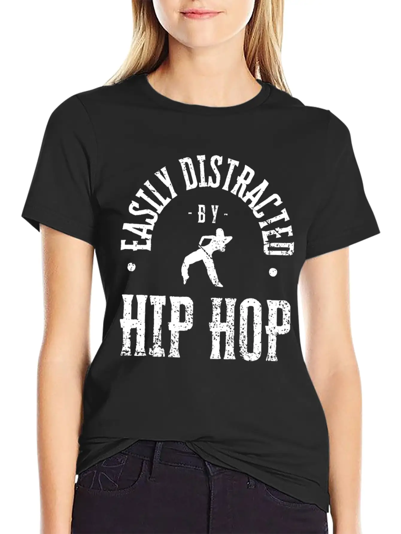 Easily Distracted By Hip Hop Dancing Unisex Casual T-Shirt – Clean Design For Daily Comfort