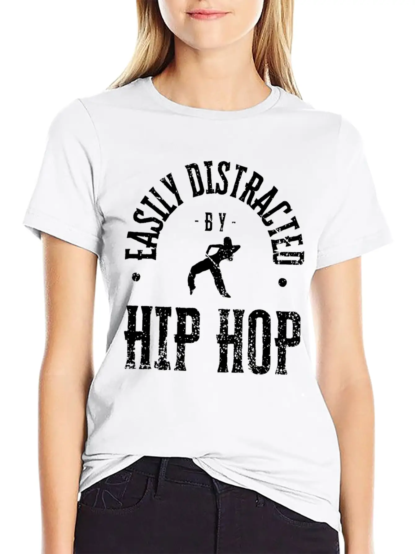 Easily Distracted By Hip Hop Dancing Unisex Casual T-Shirt – Clean Design For Daily Comfort