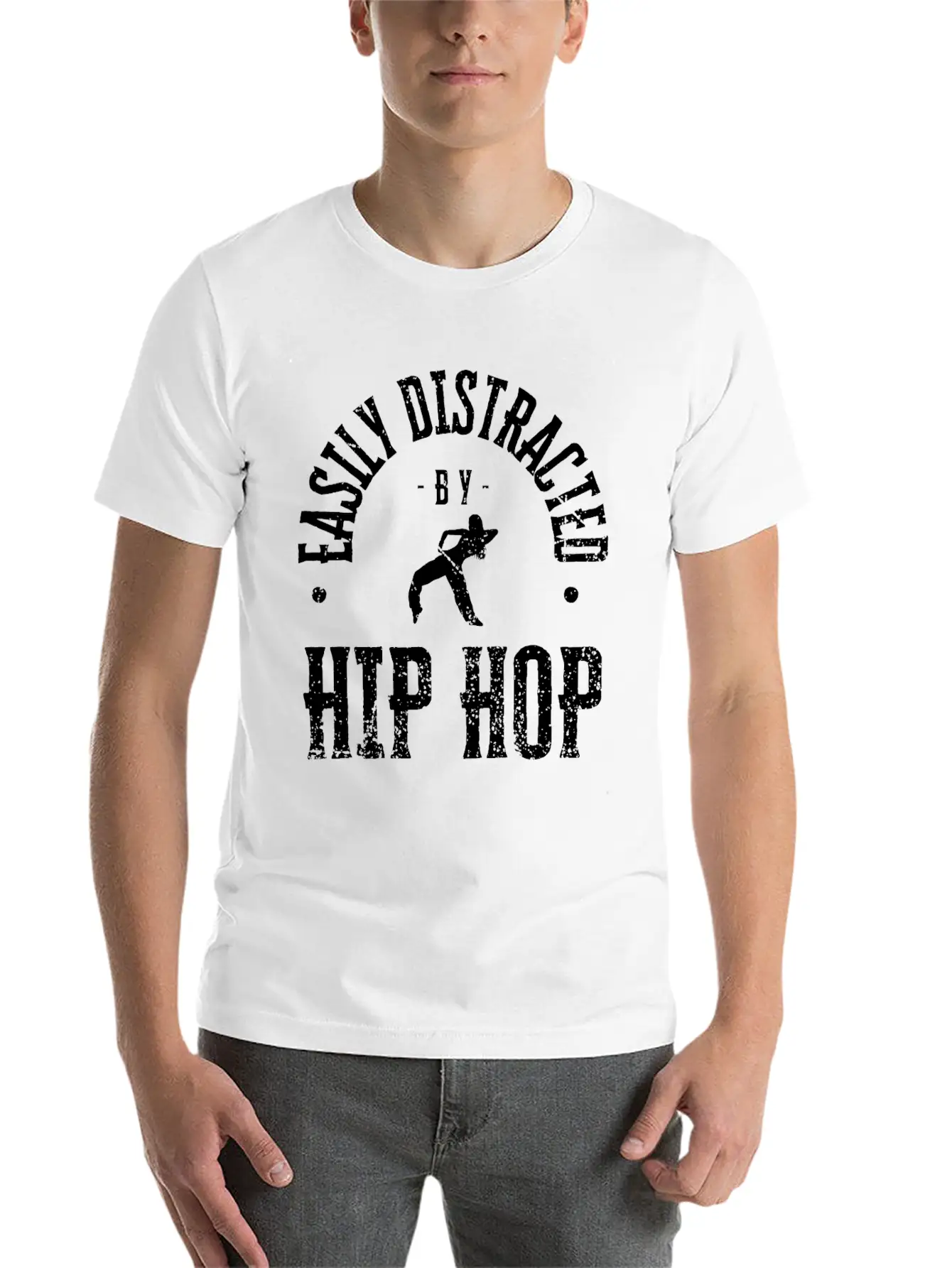 Easily Distracted By Hip Hop Dancing Unisex Casual T-Shirt – Clean Design For Daily Comfort