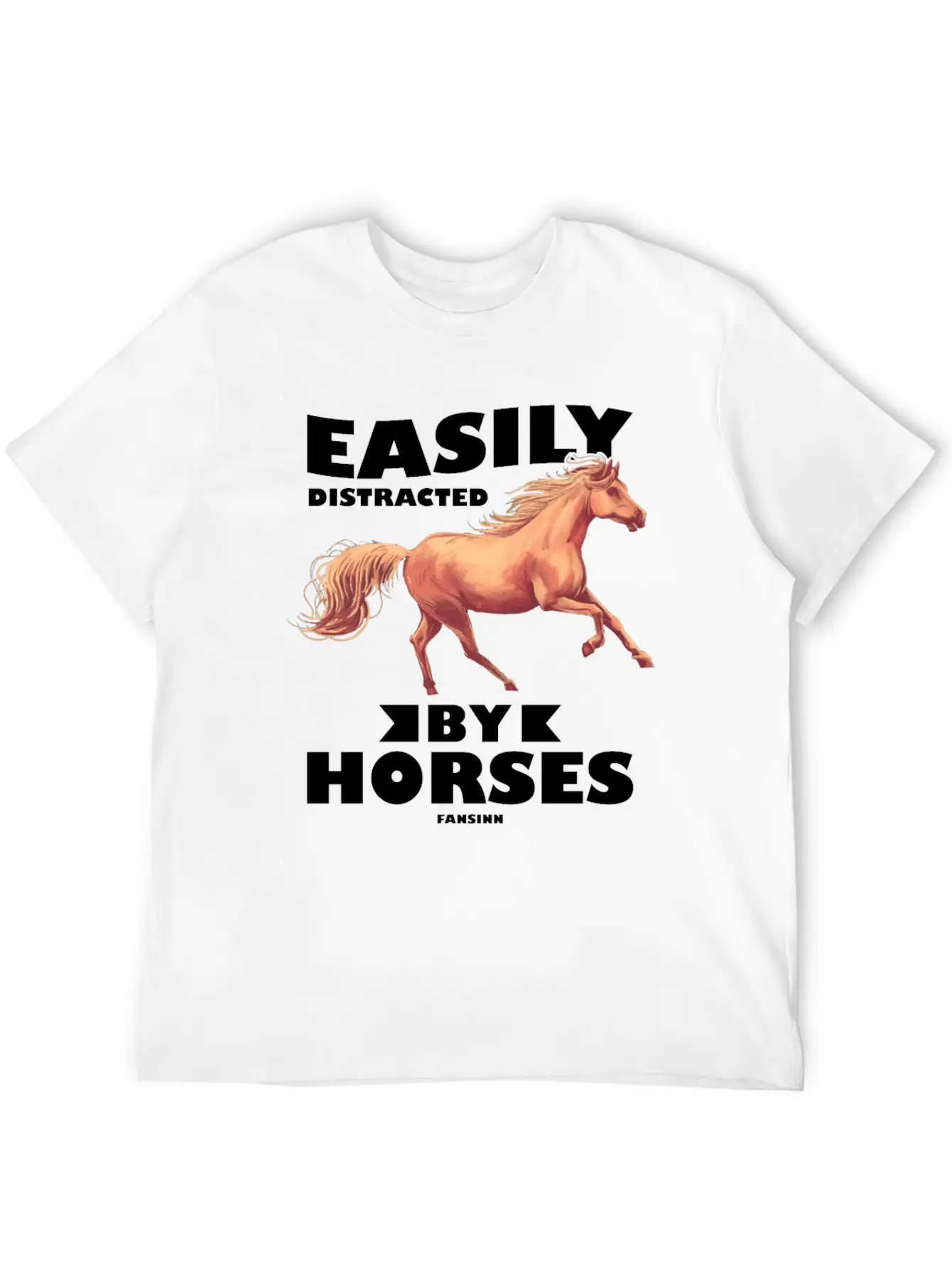 Easily Distracted By Horses Stylish Everyday T-Shirt – Unisex Basic Cotton Tee