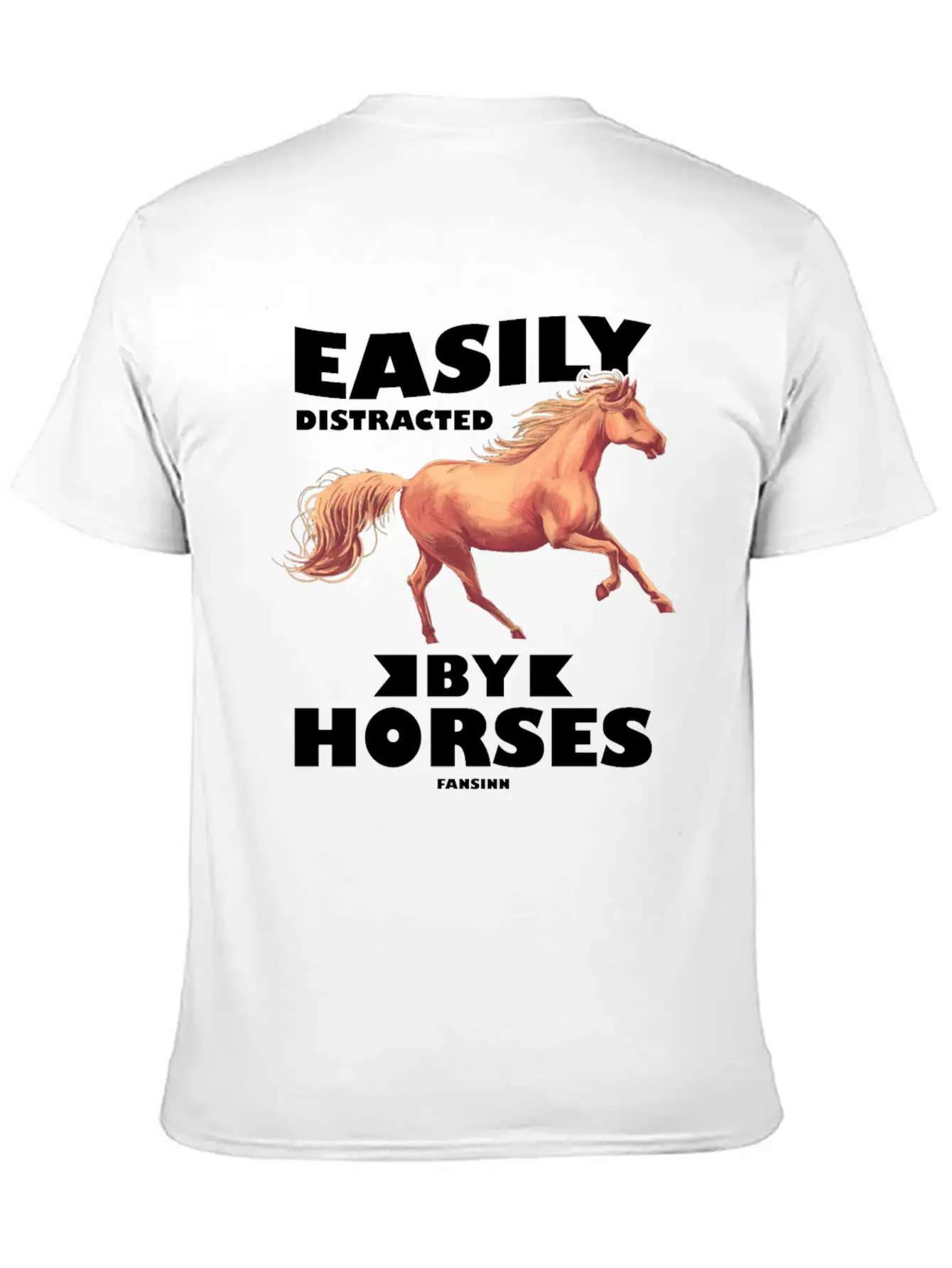 Easily Distracted By Horses Stylish Everyday T-Shirt – Unisex Basic Cotton Tee