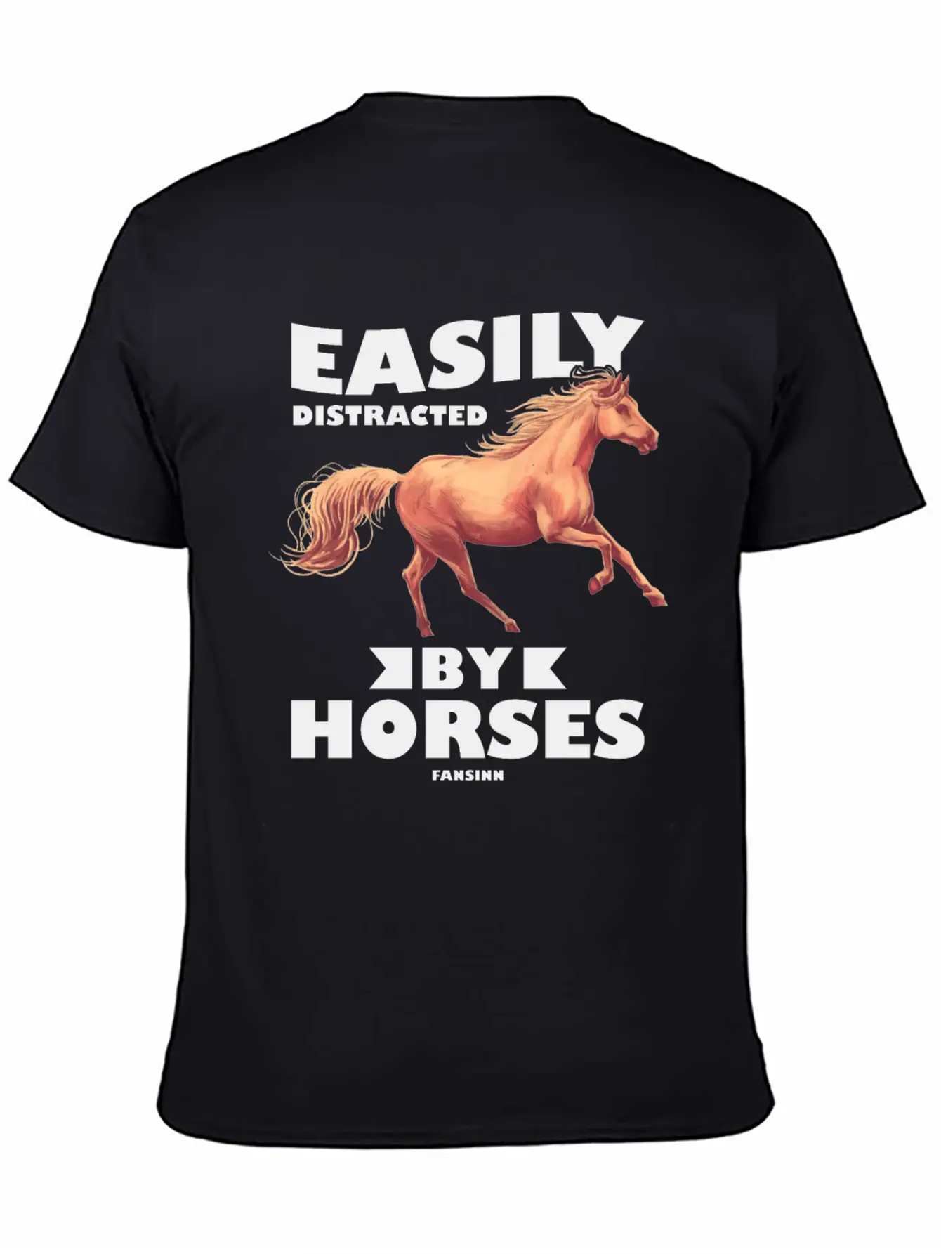 Easily Distracted By Horses Stylish Everyday T-Shirt – Unisex Basic Cotton Tee