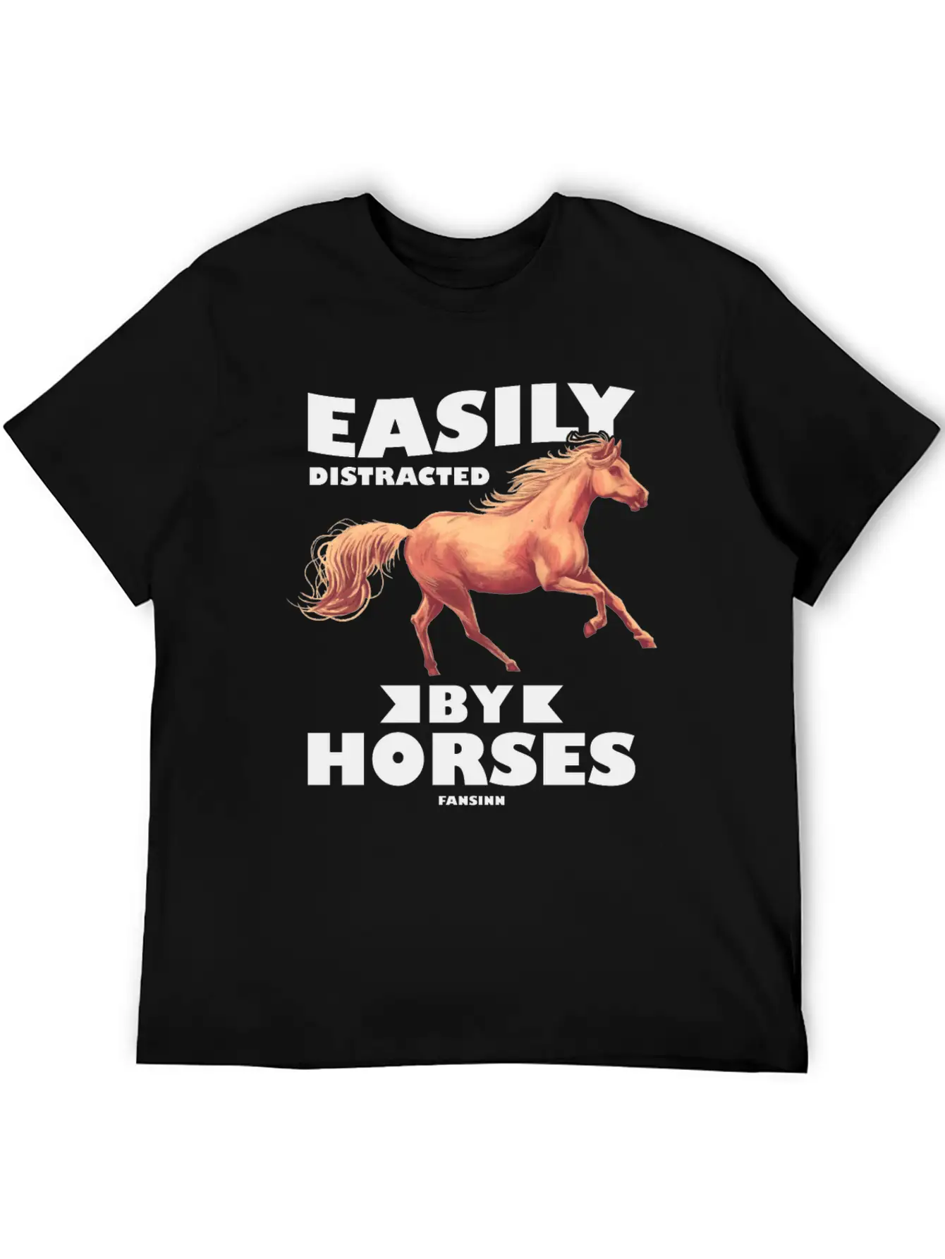 Easily Distracted By Horses Stylish Everyday T-Shirt – Unisex Basic Cotton Tee