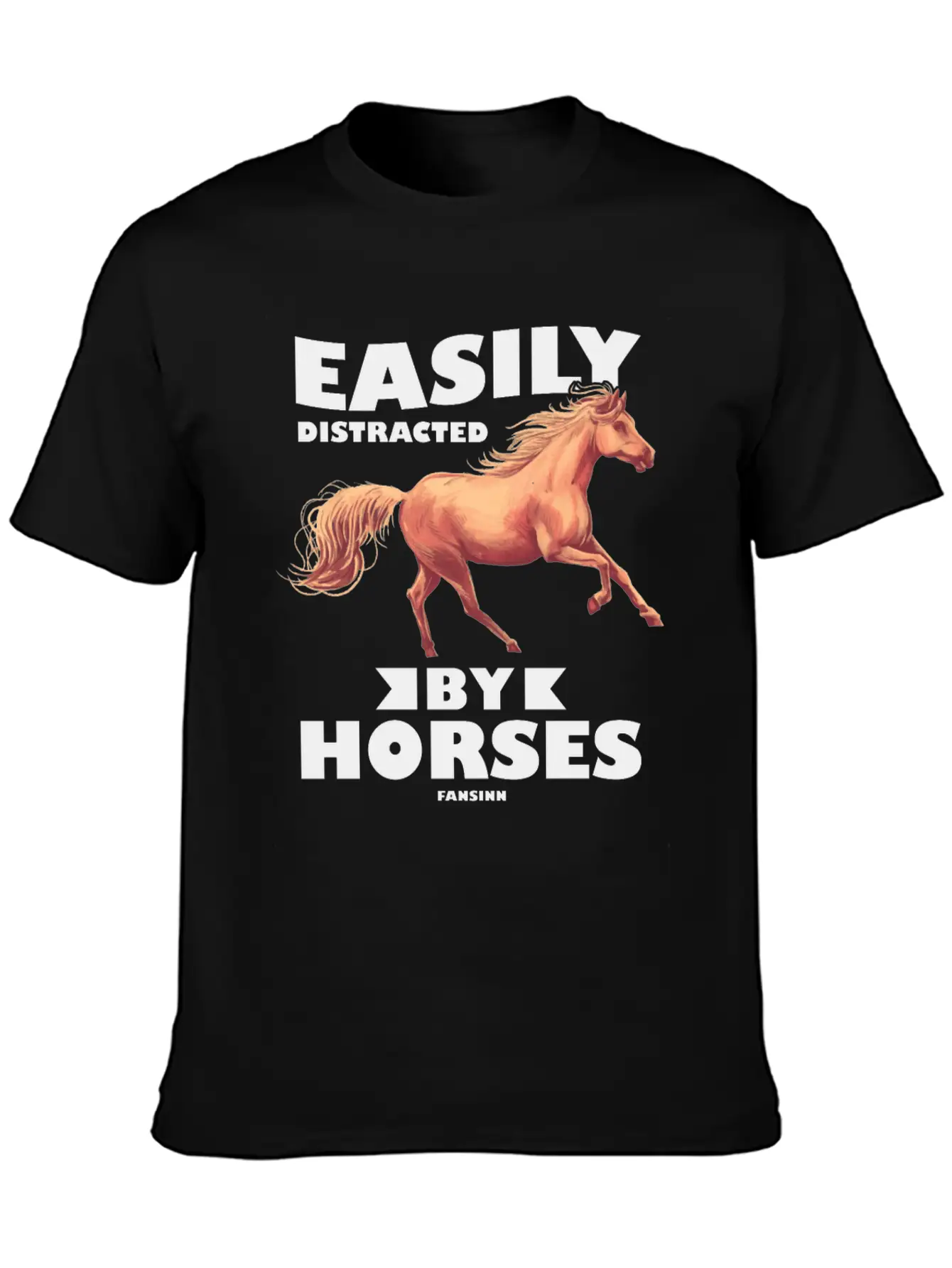 Easily Distracted By Horses Stylish Everyday T-Shirt – Unisex Basic Cotton Tee