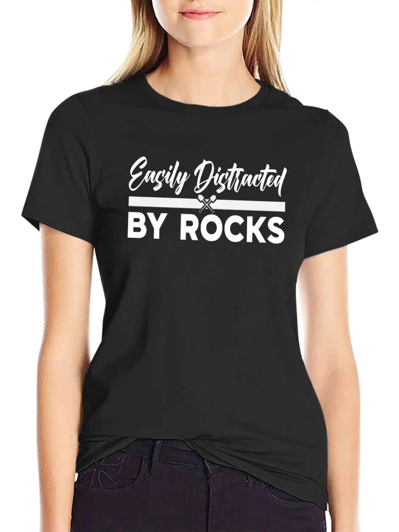 Easily Distracted By Rocks Job Geologist Geology Unisex Short Sleeve Soft Cotton T-Shirt – Casual Everyday Wear