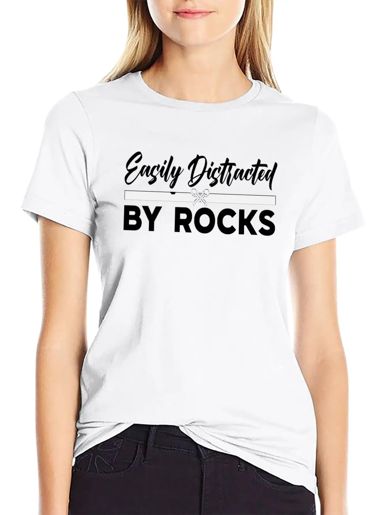 Easily Distracted By Rocks Job Geologist Geology Unisex Short Sleeve Soft Cotton T-Shirt – Casual Everyday Wear