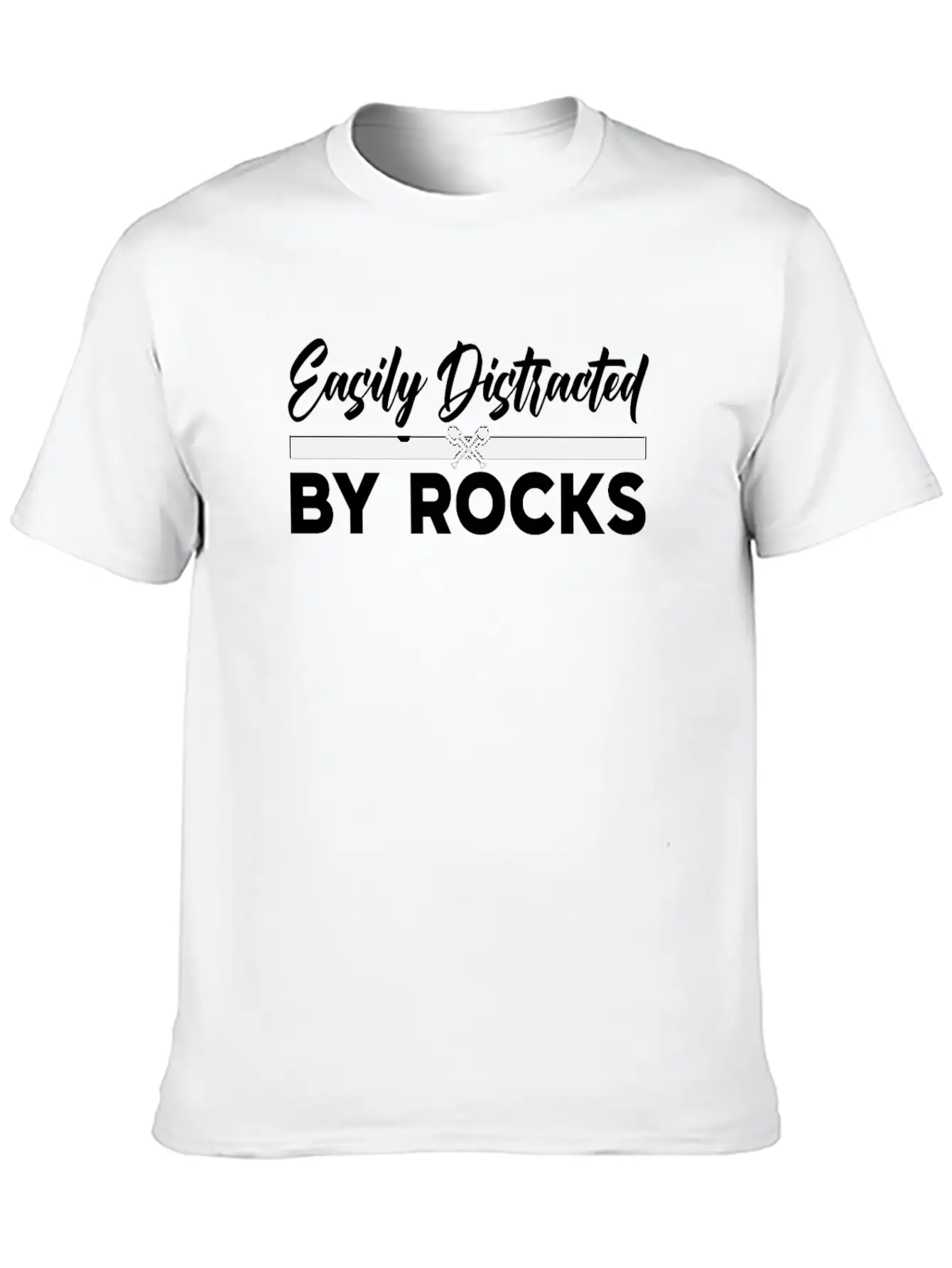Easily Distracted By Rocks Job Geologist Geology Unisex Short Sleeve Soft Cotton T-Shirt – Casual Everyday Wear